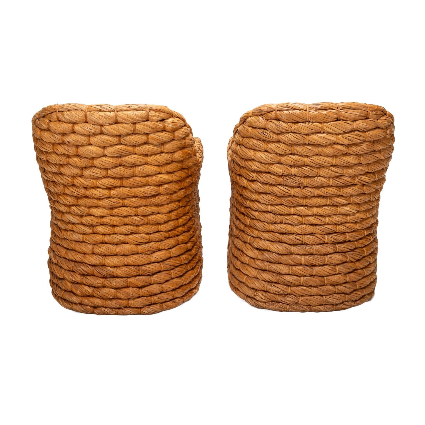 Ralph Lauren Joshua Tree Woven Lampakanay Barrel Back Chairs - A Pair , Boho Chic Unique Statement Pieces, RL Tropical US Shipping Available