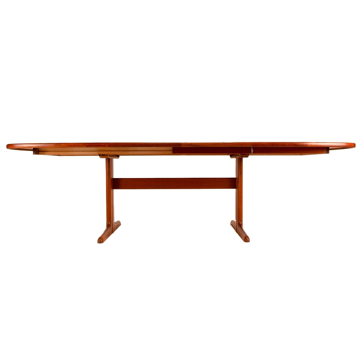 1970s Danish Modern Skovby Teak Dining Table – Mid Century Expanding Table w/ 2 Leaves, Vintage MCM Scandinavian Extendable Table