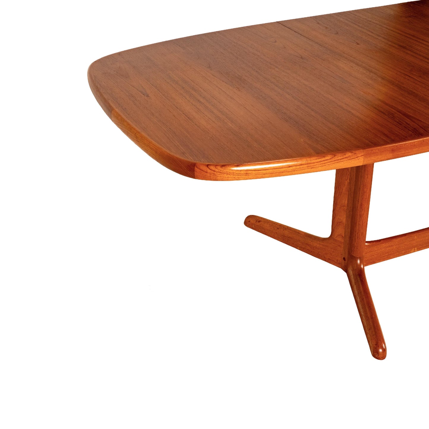Rasmus Danish Modern Teak Extension Dining Table 2 Leaves Denmark MCM 98.5"