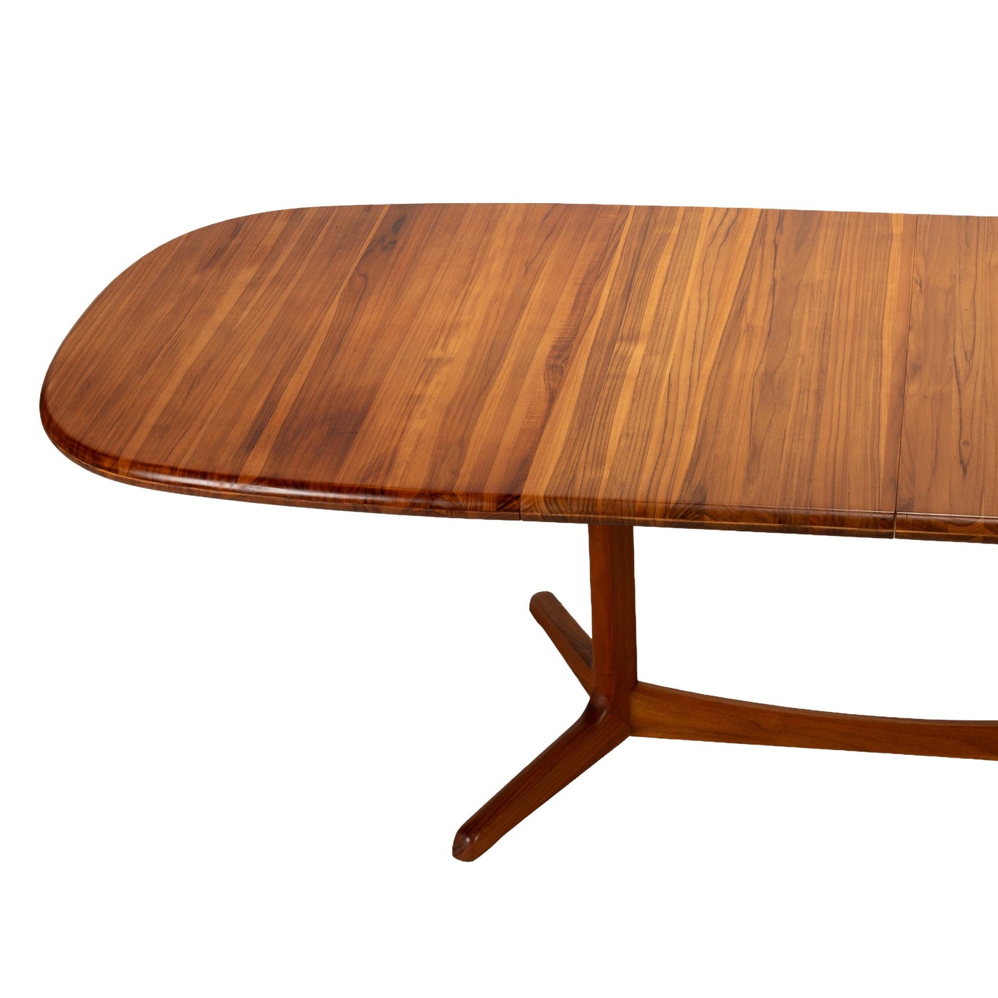 Benny Linden Danish Modern Style Solid Teak Expandable Dining Table W/ Hidden Leaves