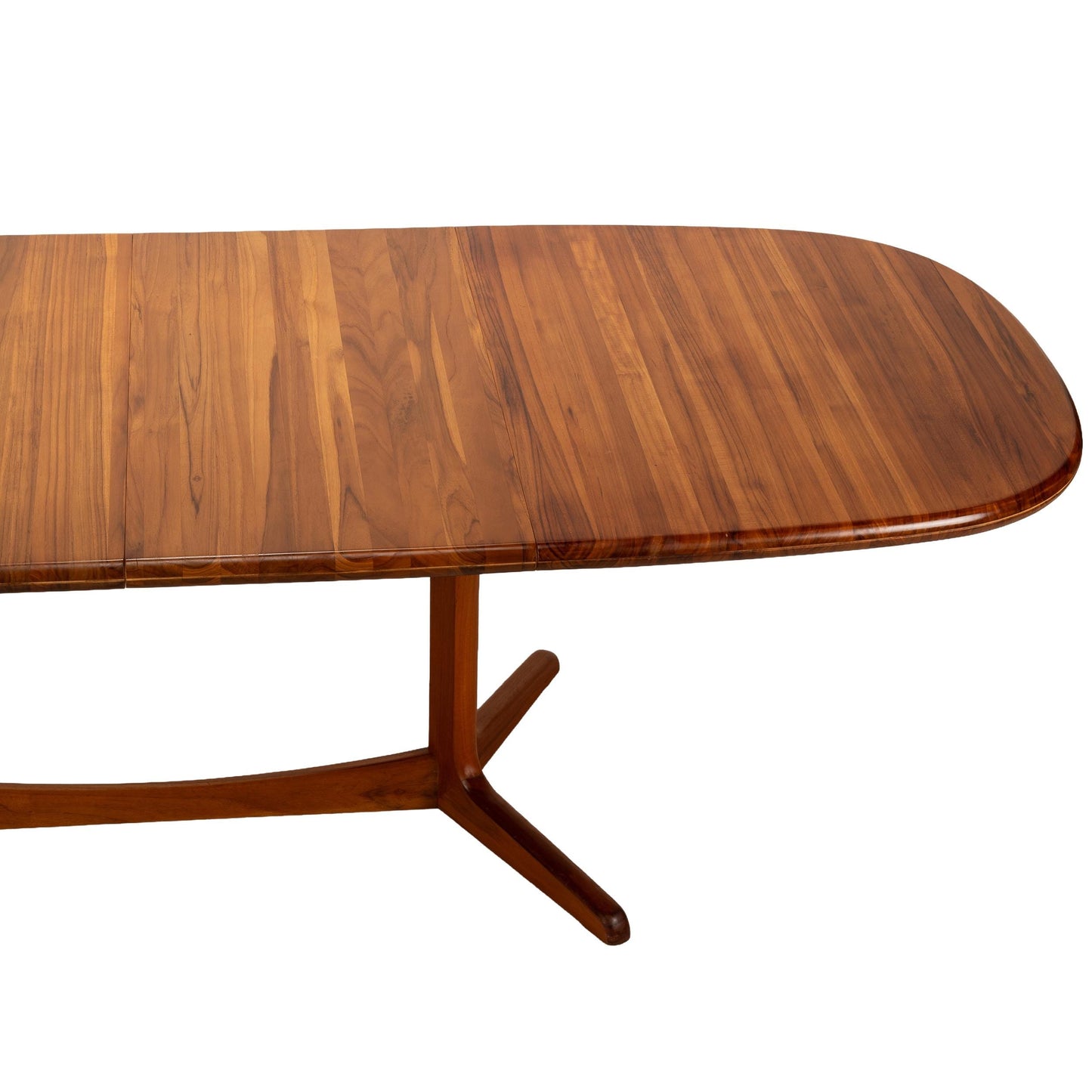 Benny Linden Danish Modern Style Solid Teak Expandable Dining Table W/ Hidden Leaves