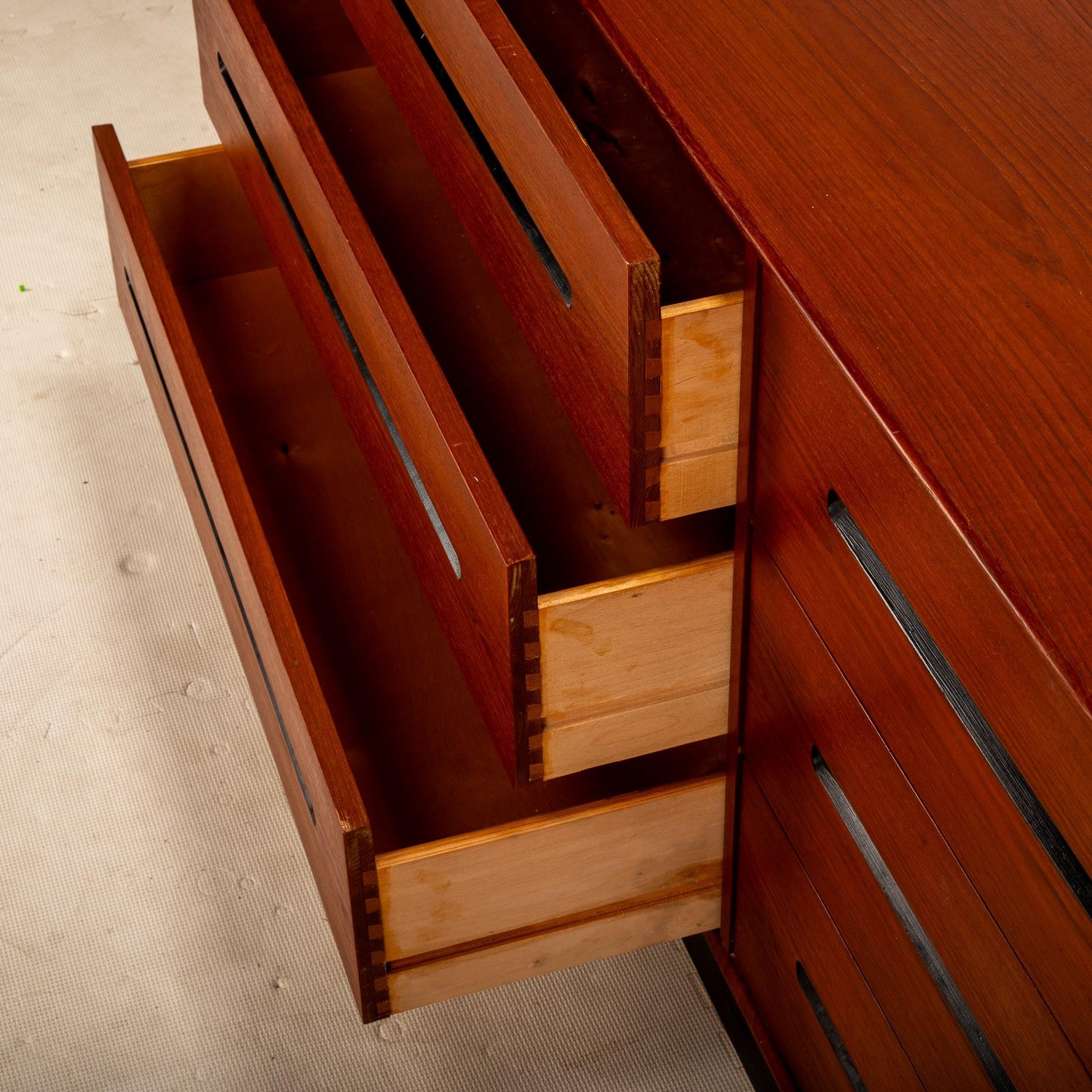 Westnofa Norwegian Scandinavian Modern Teak Lowboy Long Dresser Norway, Gorgeous MCM Mid Century Modern Classic Piece USA Shipping Available