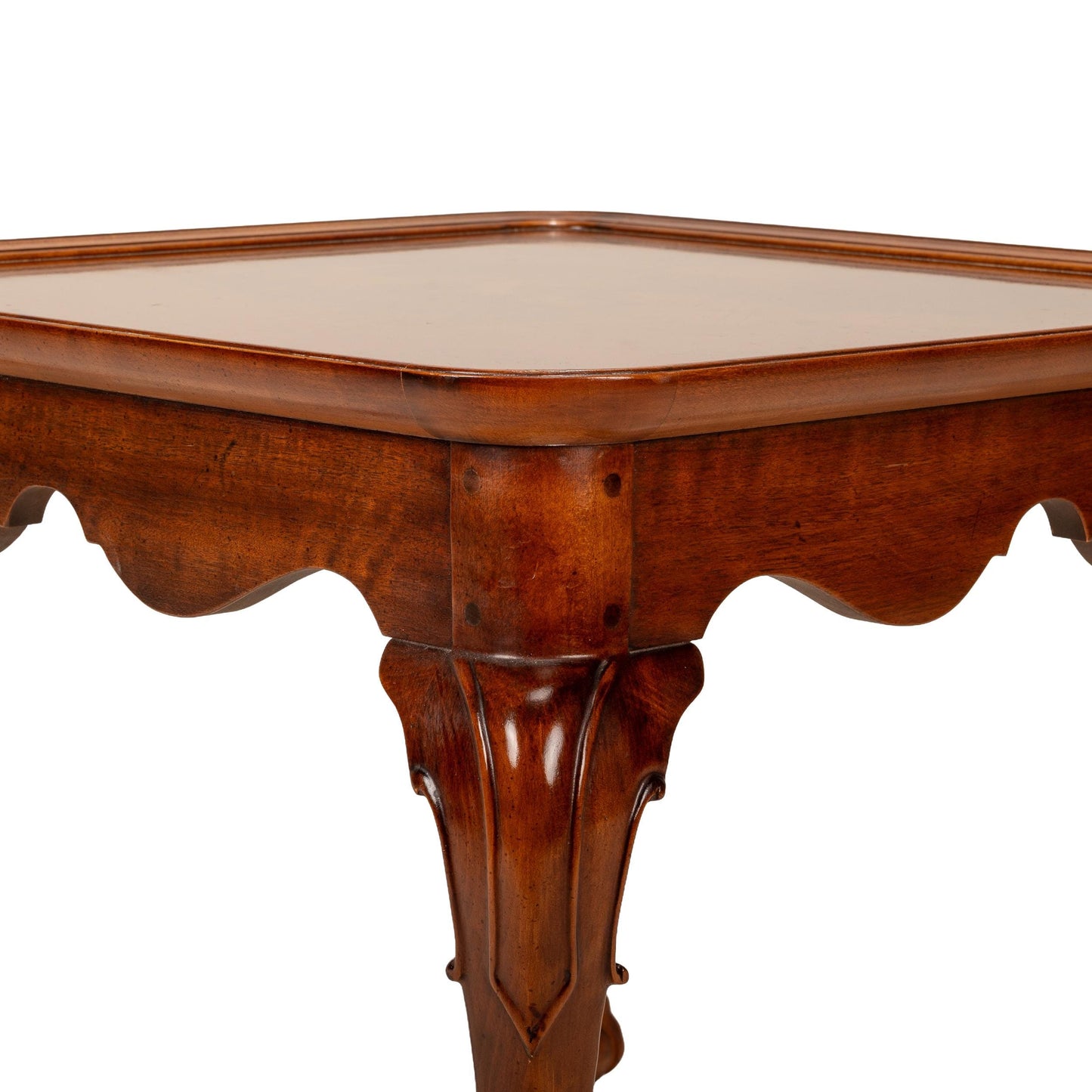 Vintage Henredon Mahogany Accent Table – Banded Bookmatched Top & Claw Feet – Traditional End Table