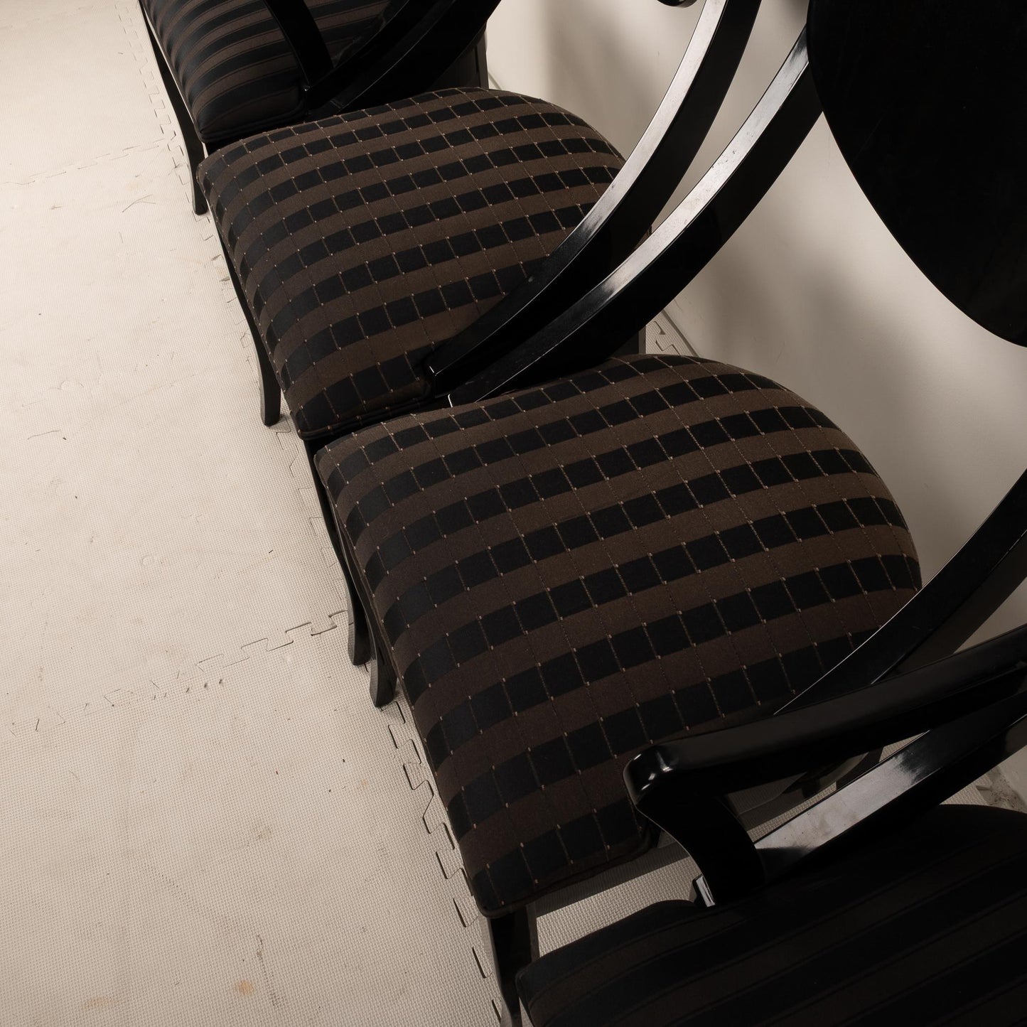 Set of 4 Sculptural Dining Chairs by Pietro Constantini for Ello Furniture - Black - Made in Italy - Postmodern- USA Shipping Available