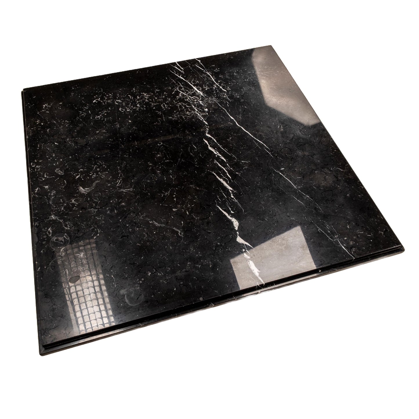 Vintage Italian Black Marble Coffee Table with Pedestal Base – Sculptural Postmodern Design, 1980s Statement Piece , USA Shipping Available