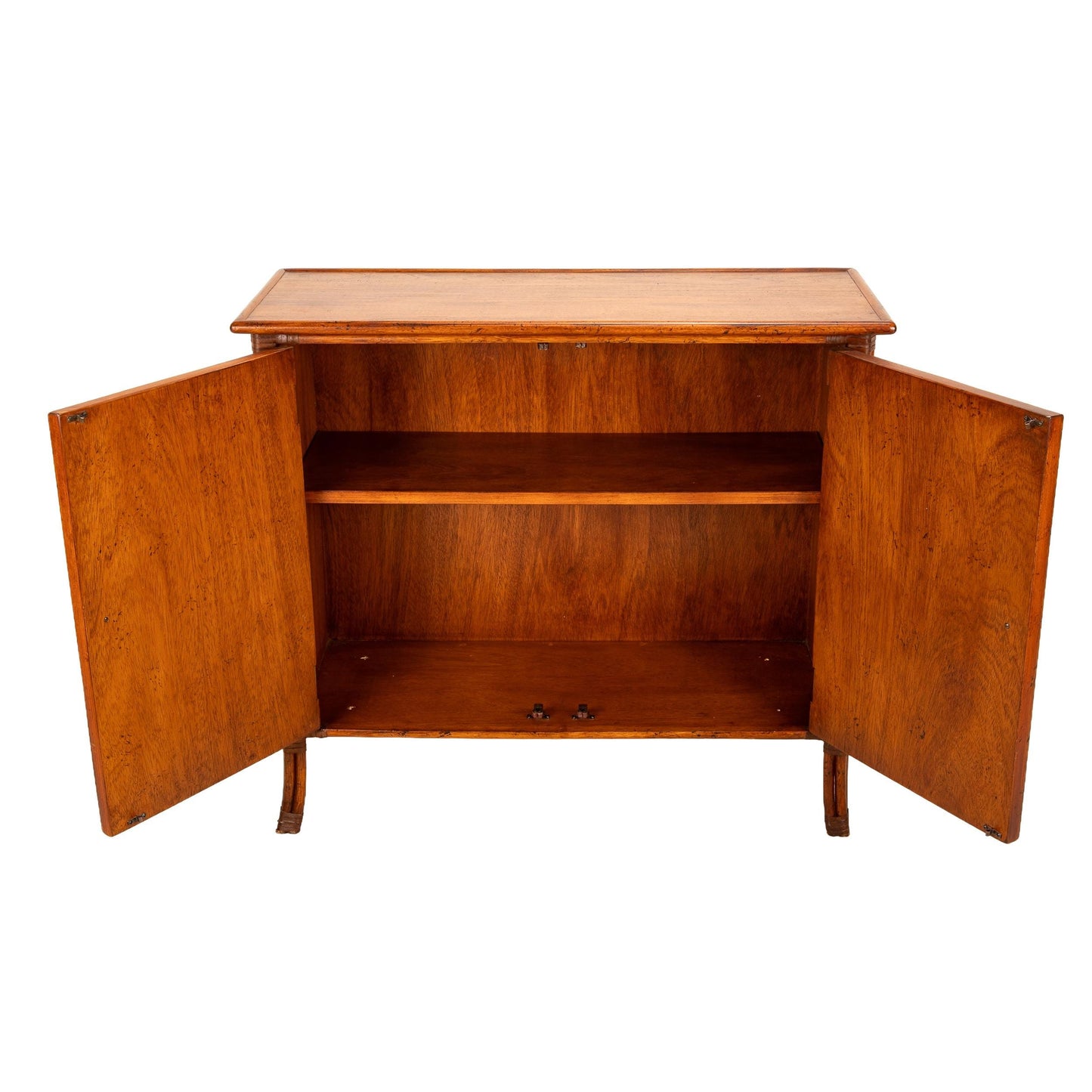 Vintage Split Bamboo & Diamond Reed Sideboard – Coastal Boho Buffet with Island Vibe –Tropical Console Cabinet Palm Beach Regency