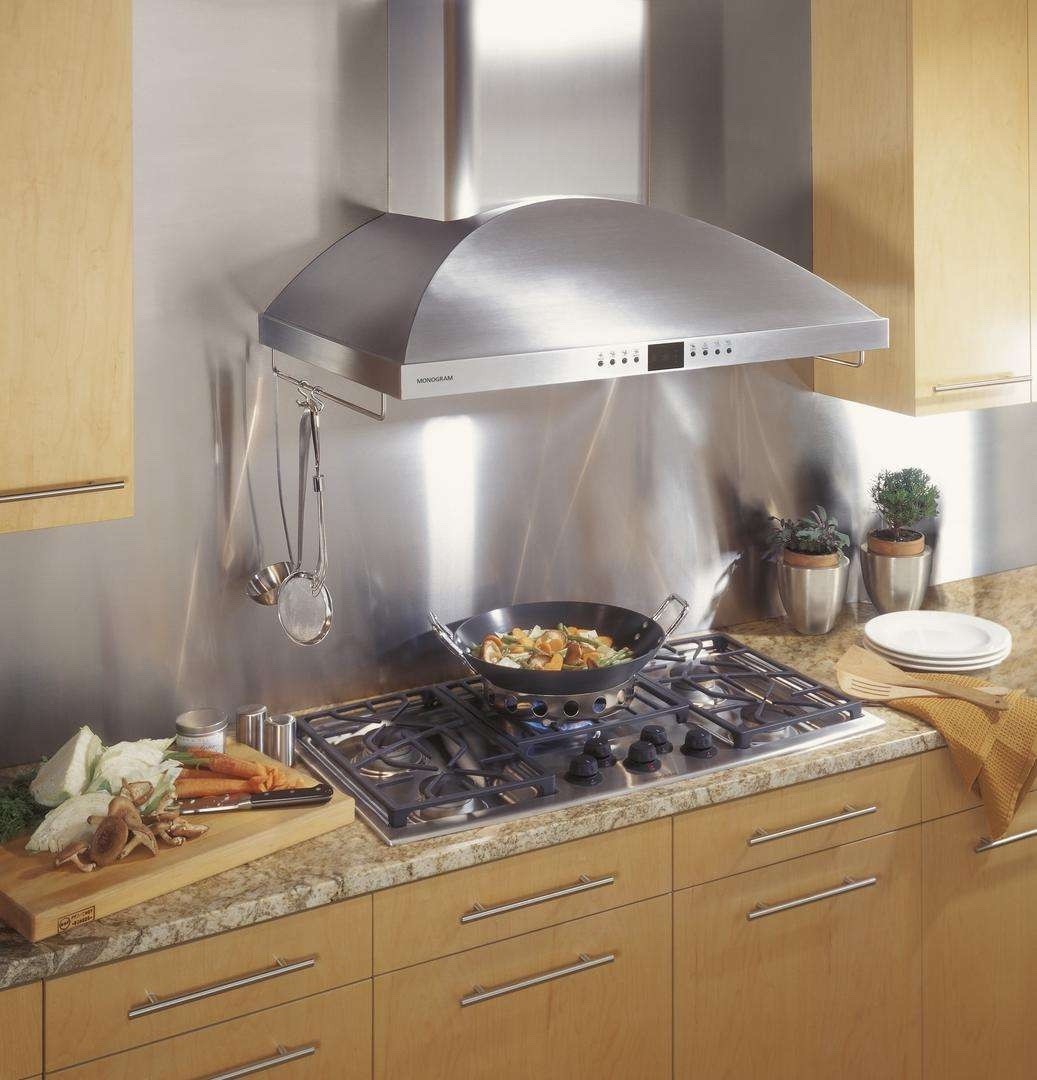GE Monogram 36" Wall Mount Stainless Steel Chimney Range Hood - ZV950SDSS New