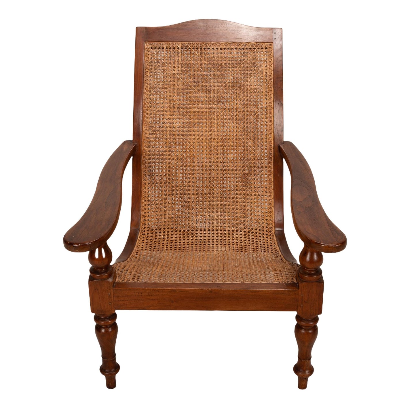 British Colonial Plantation Style French Double Cane Lounge Chair - Unique Piece - High Quality Hand Made Craftsmanship - USA Shipping Avail