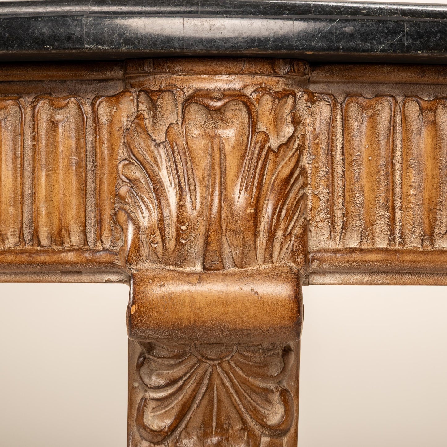 Henredon Tessellated Marble Center Table – Baroque Rococo Style with Ornate Carved Base & Claw Feet – Gorgeous Stone Finish, Statement Piece