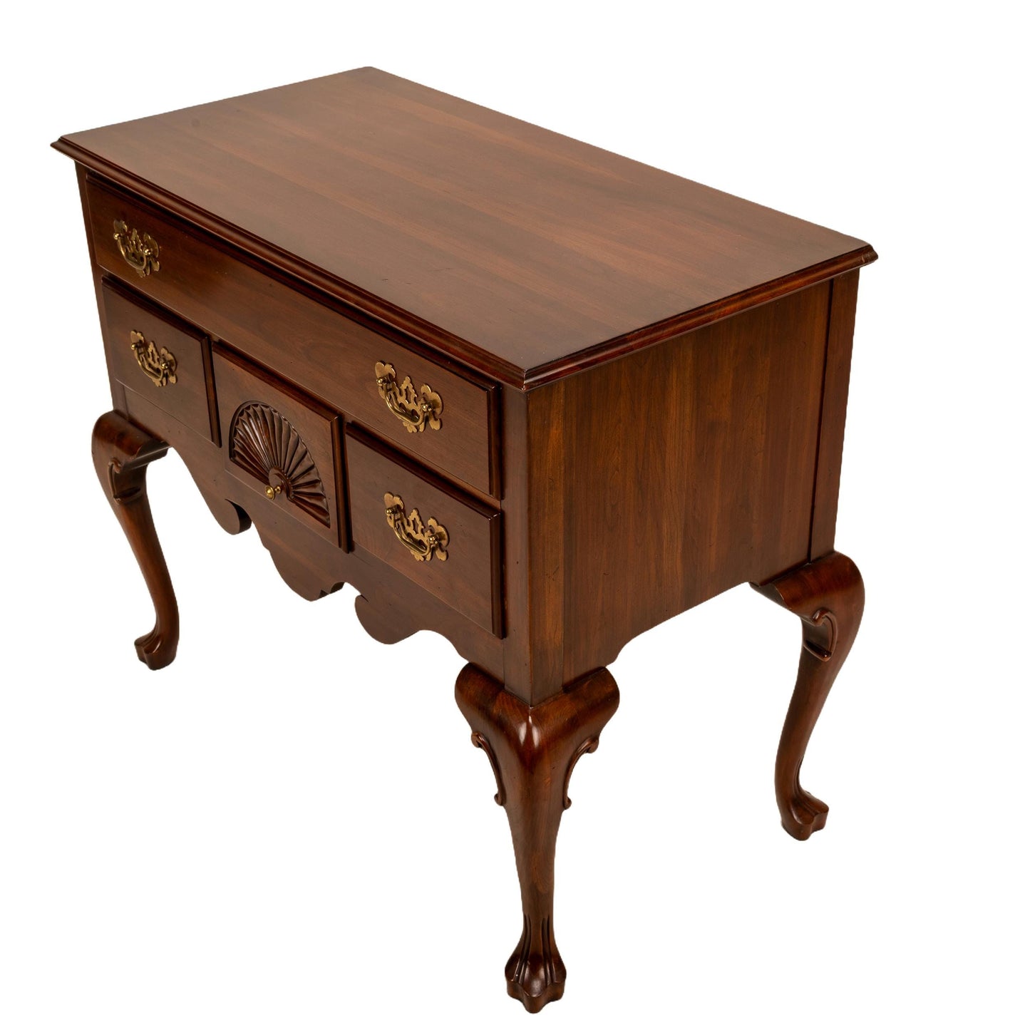 Vintage Ethan Allen Georgian Court Lowboy in Cherry – Traditional Colonial Style Accent Chest or Dresser, USA Shipping Available