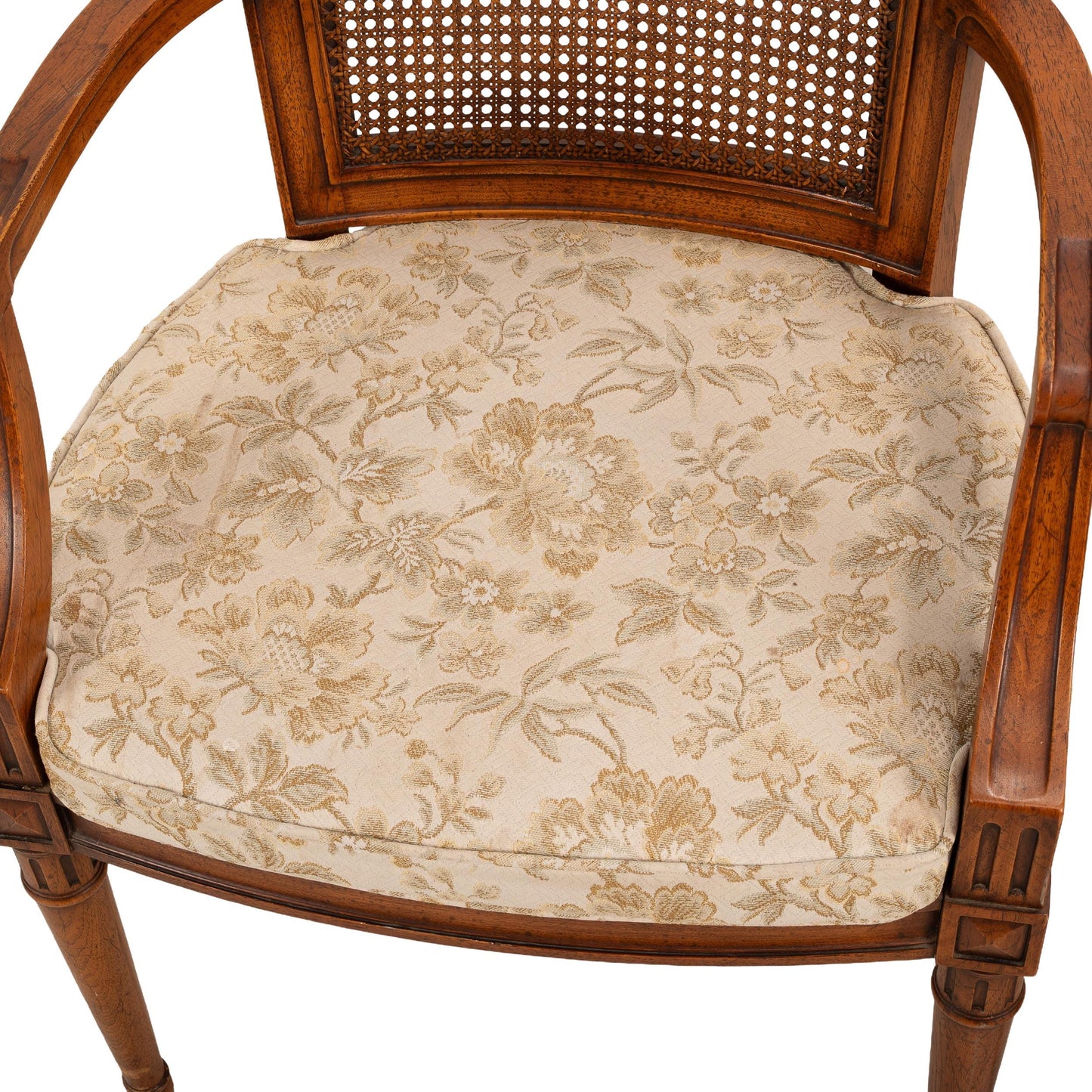 French Regency Louis XVI Caned Back Carved Side Chairs – Pair, Antique Neoclassical Dining Chairs, Elegant Vintage Seating