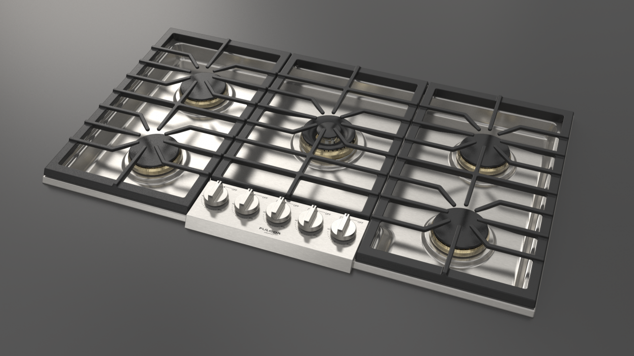 Fulgor Milano F6PGK365S1 36" Sofia Pro Gas Cooktop, 5 Brass Burners Free Ship!