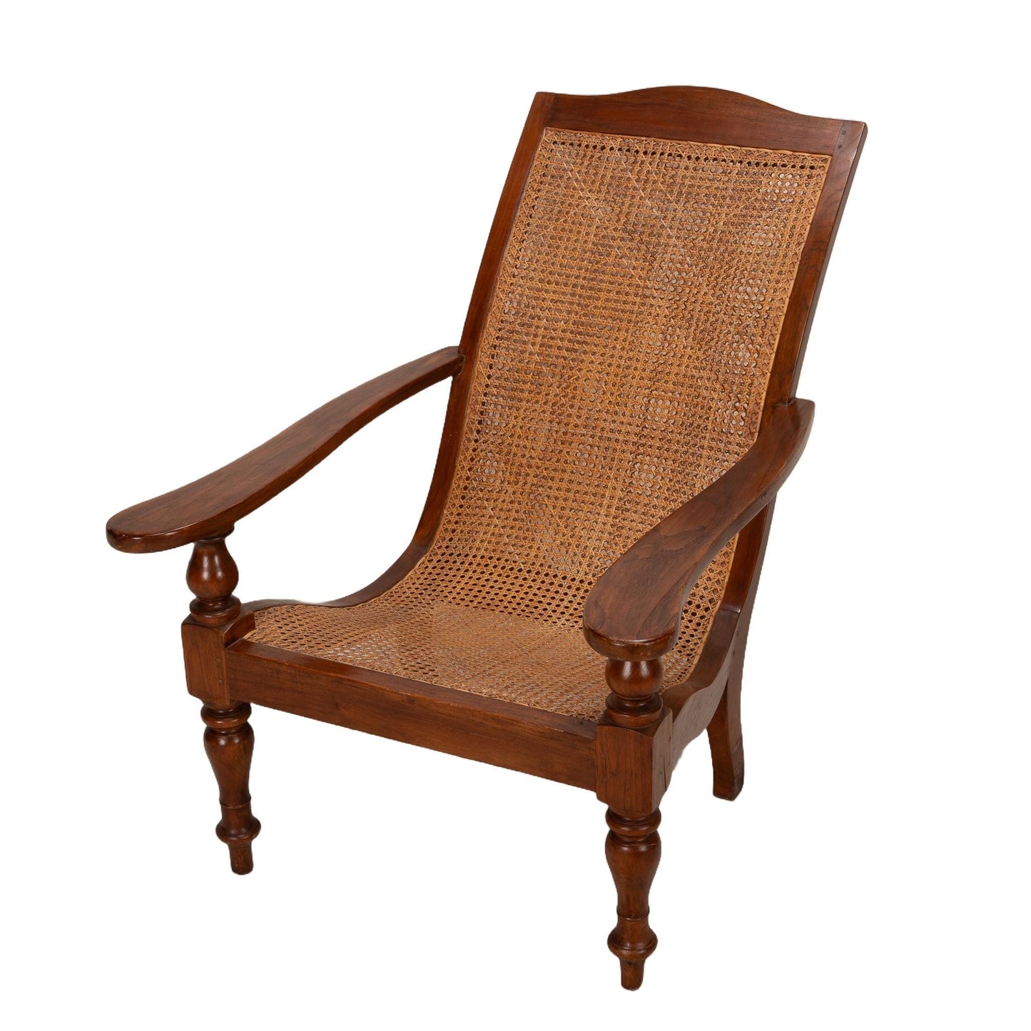 British Colonial Plantation Style French Double Cane Lounge Chair - Unique Piece - High Quality Hand Made Craftsmanship - USA Shipping Avail