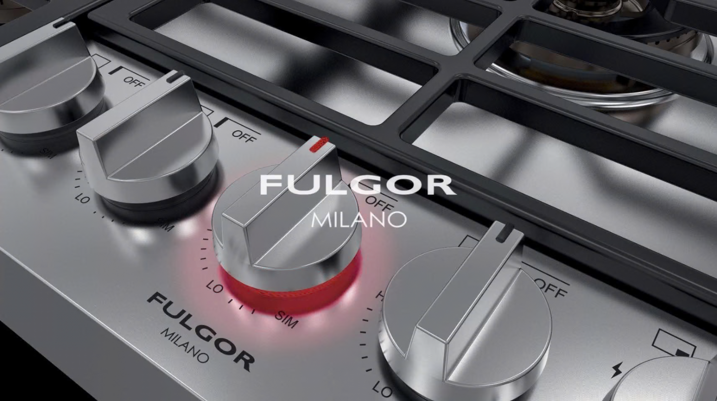 Fulgor Milano F6PGK305S2 30" Sofia Pro Gas Cooktop 5 Brass Burner Italy Free Shipping!