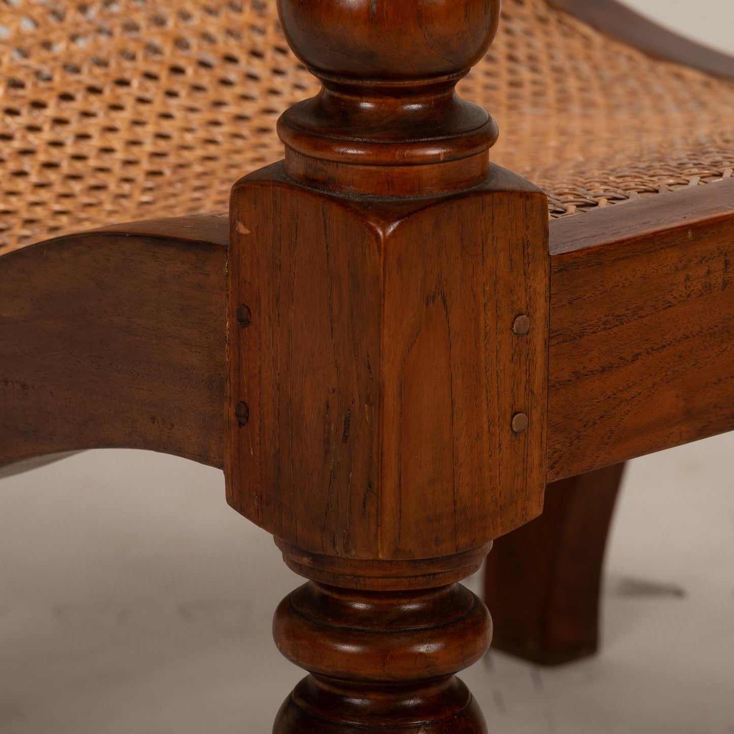British Colonial Plantation Style French Double Cane Lounge Chair - Unique Piece - High Quality Hand Made Craftsmanship - USA Shipping Avail
