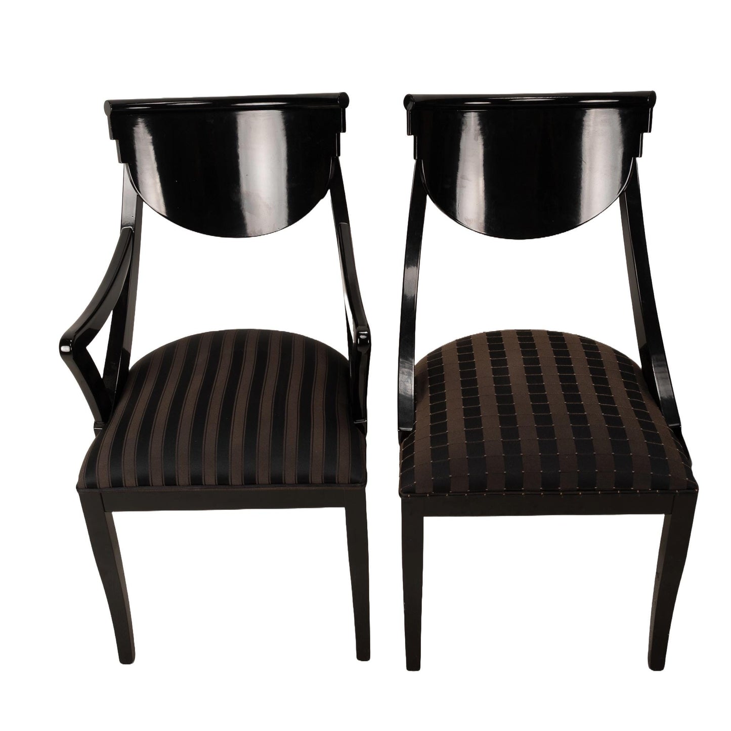 Set of 4 Sculptural Dining Chairs by Pietro Constantini for Ello Furniture - Black - Made in Italy - Postmodern- USA Shipping Available