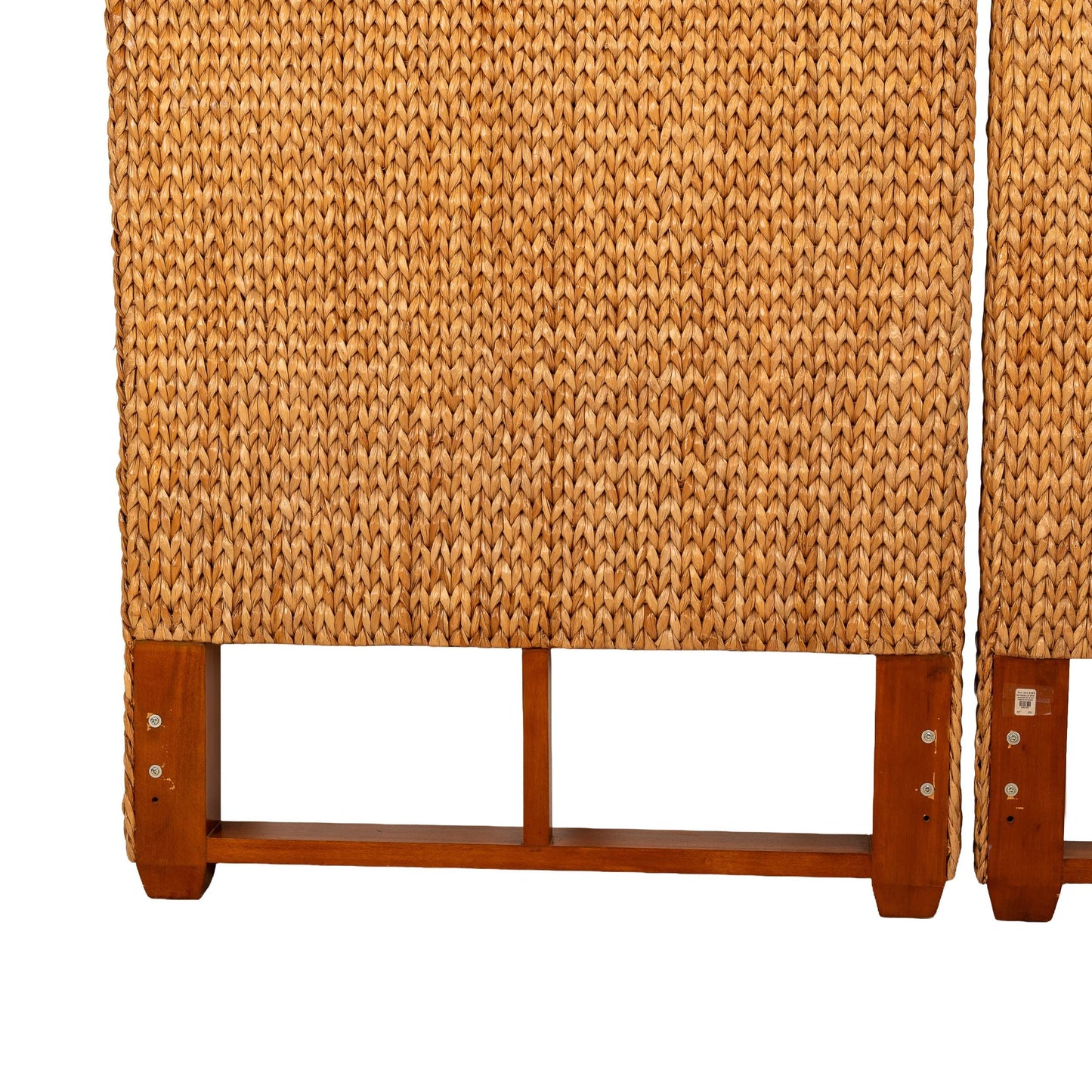 Pottery Barn Seagrass Twin Headboards – Palm Beach Coastal Chic Natural Woven Beach House Boho Chic Bedroom Decor