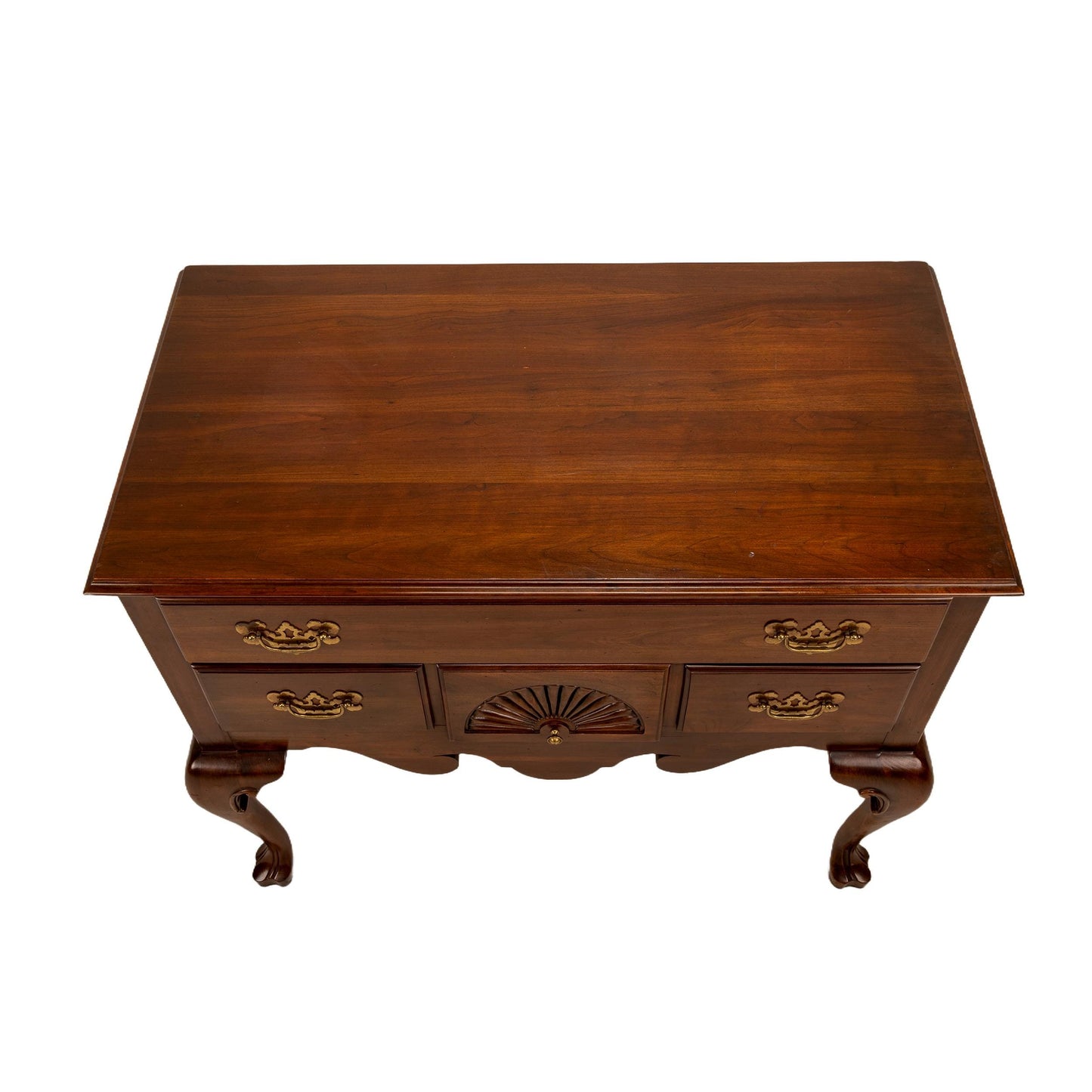 Vintage Ethan Allen Georgian Court Lowboy in Cherry – Traditional Colonial Style Accent Chest or Dresser, USA Shipping Available
