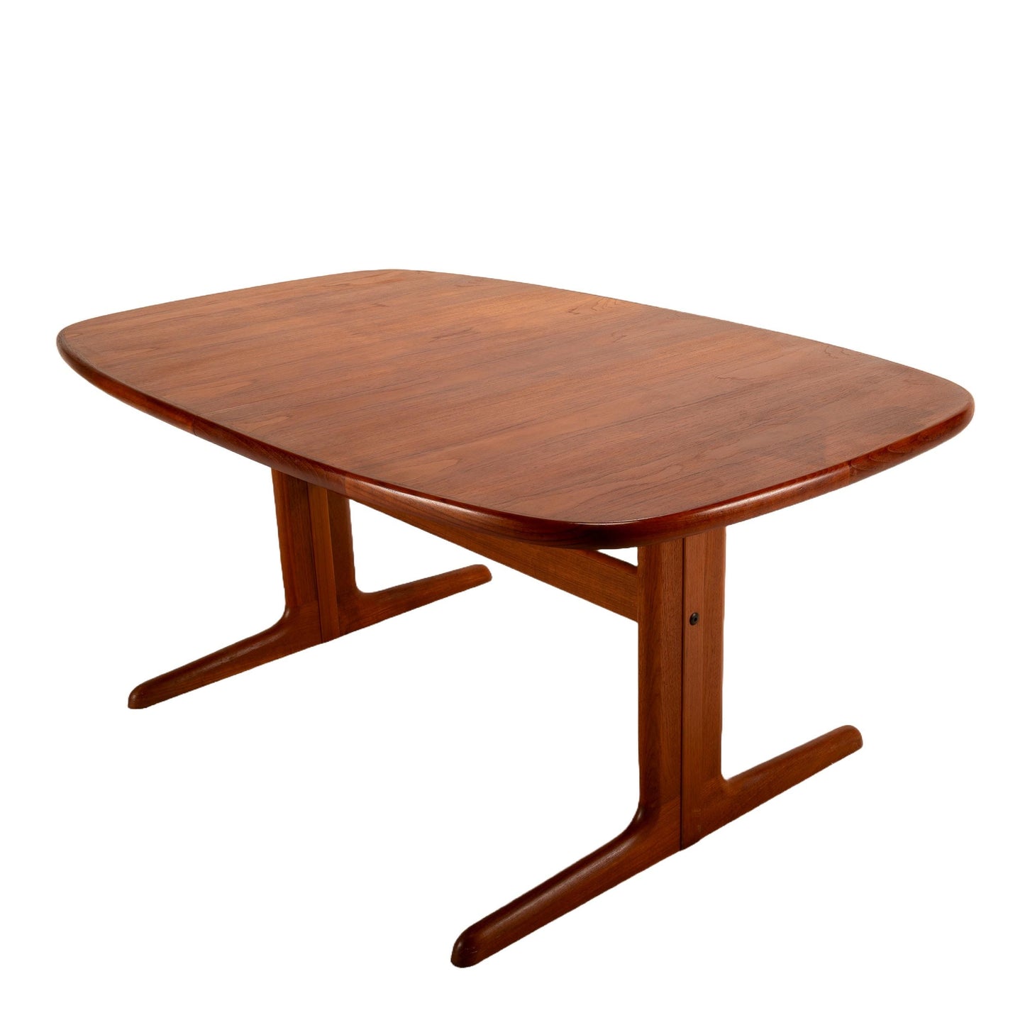 1970s Danish Modern Skovby Teak Dining Table – Mid Century Expanding Table w/ 2 Leaves, Vintage MCM Scandinavian Extendable Table