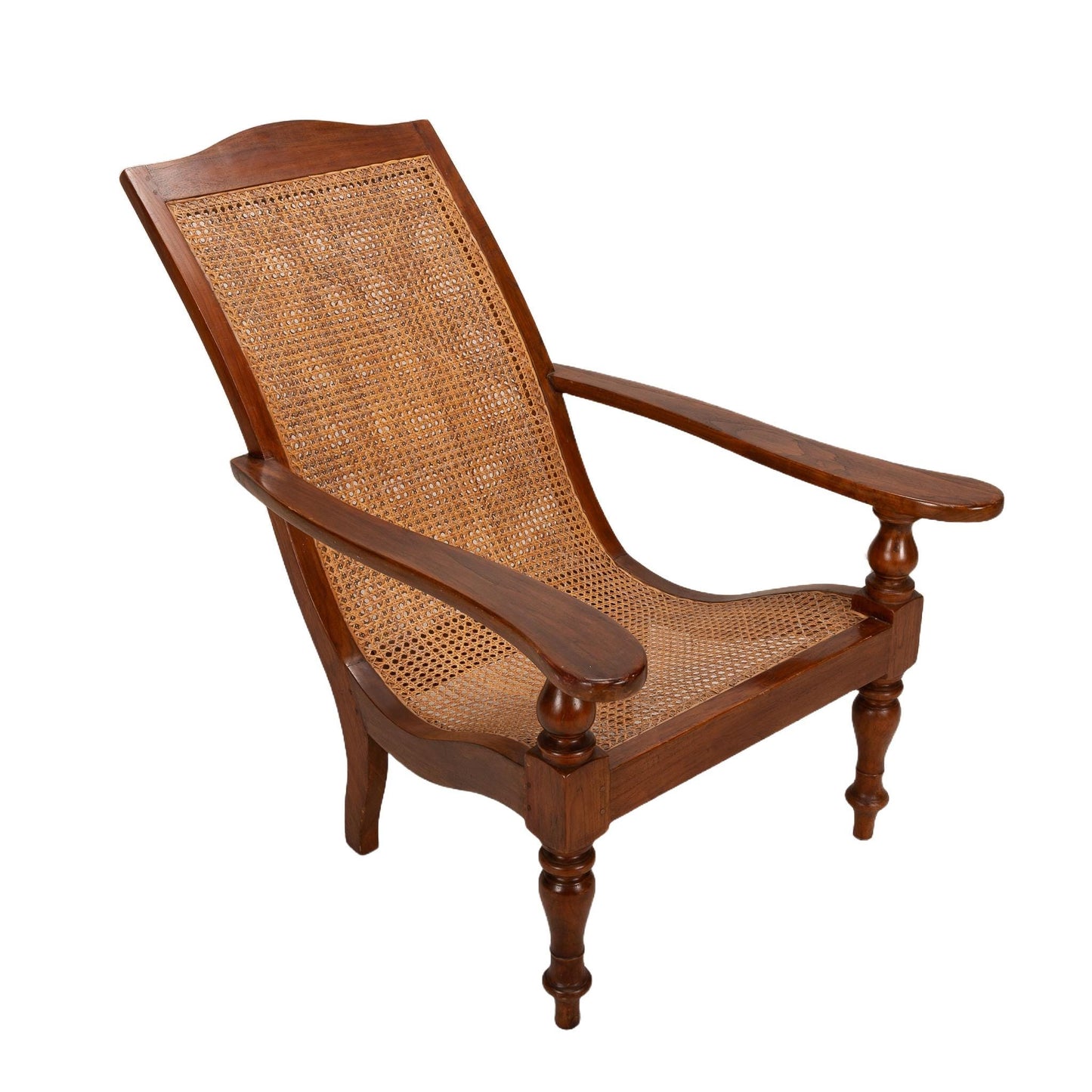 British Colonial Plantation Style French Double Cane Lounge Chair - Unique Piece - High Quality Hand Made Craftsmanship - USA Shipping Avail