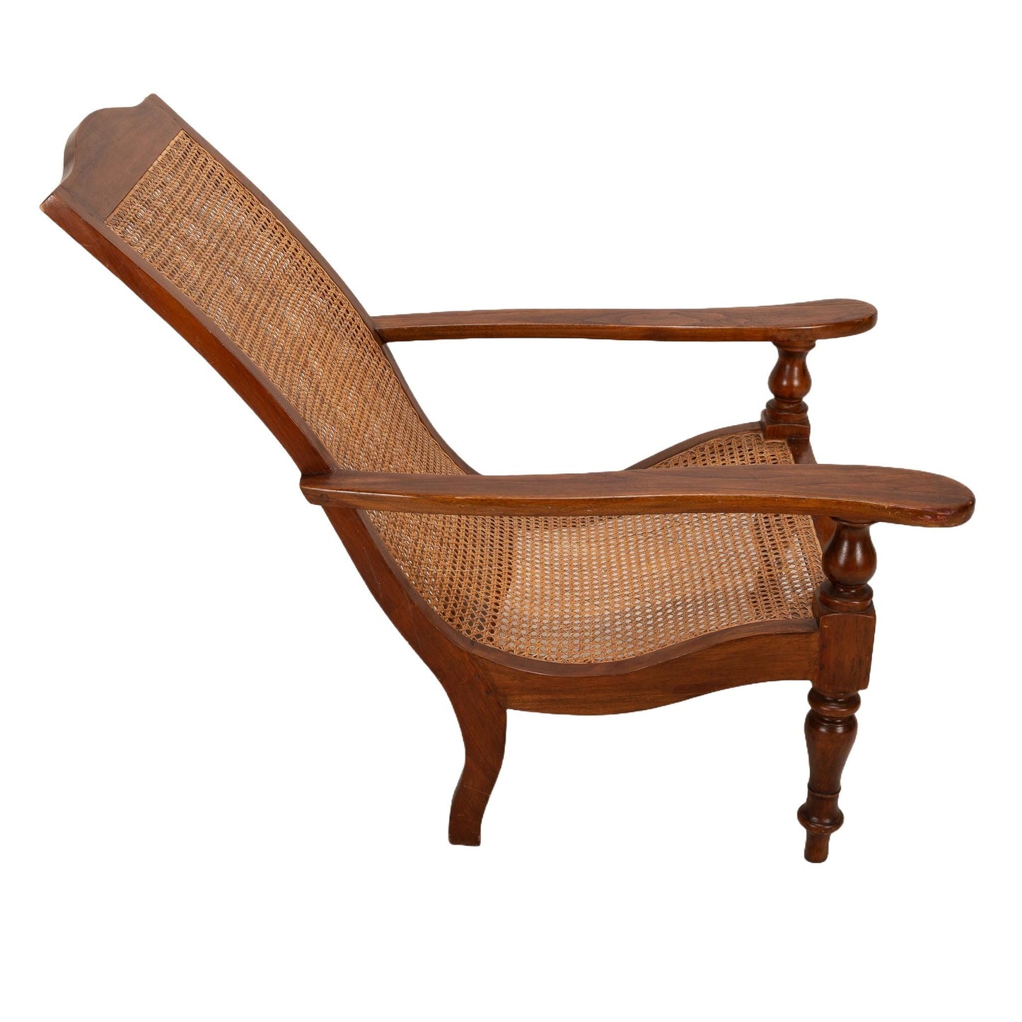 British Colonial Plantation Style French Double Cane Lounge Chair - Unique Piece - High Quality Hand Made Craftsmanship - USA Shipping Avail