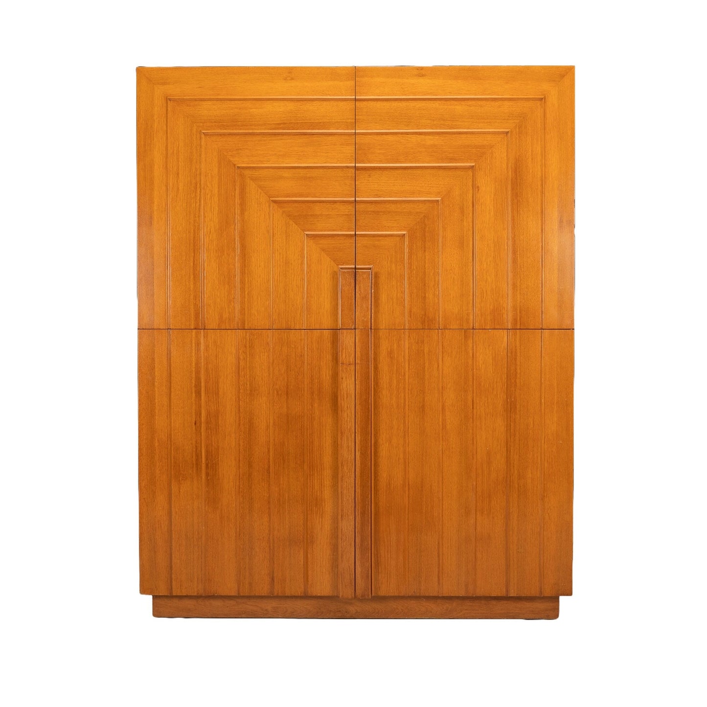 1950s T.H. Robsjohn-Gibbings for Widdicomb Wardrobe Cabinet in Bleached Mahogany - Monumental Statement Piece - MCM