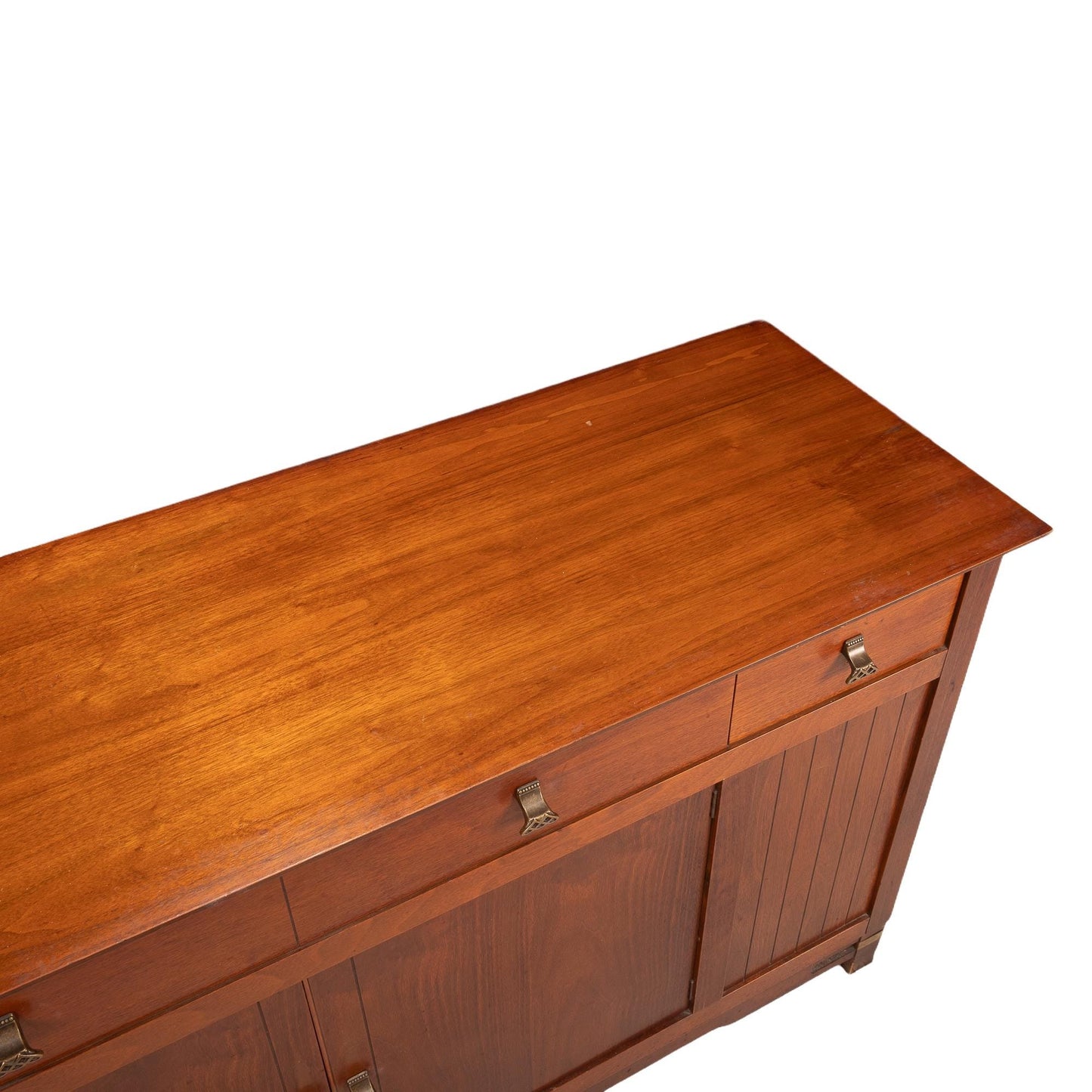 1960s Basic Witz Mid Century Modern Buffet Server Sideboard W/ Brass Handles , Beautiful MCM Credenza Nationwide Shipping Available