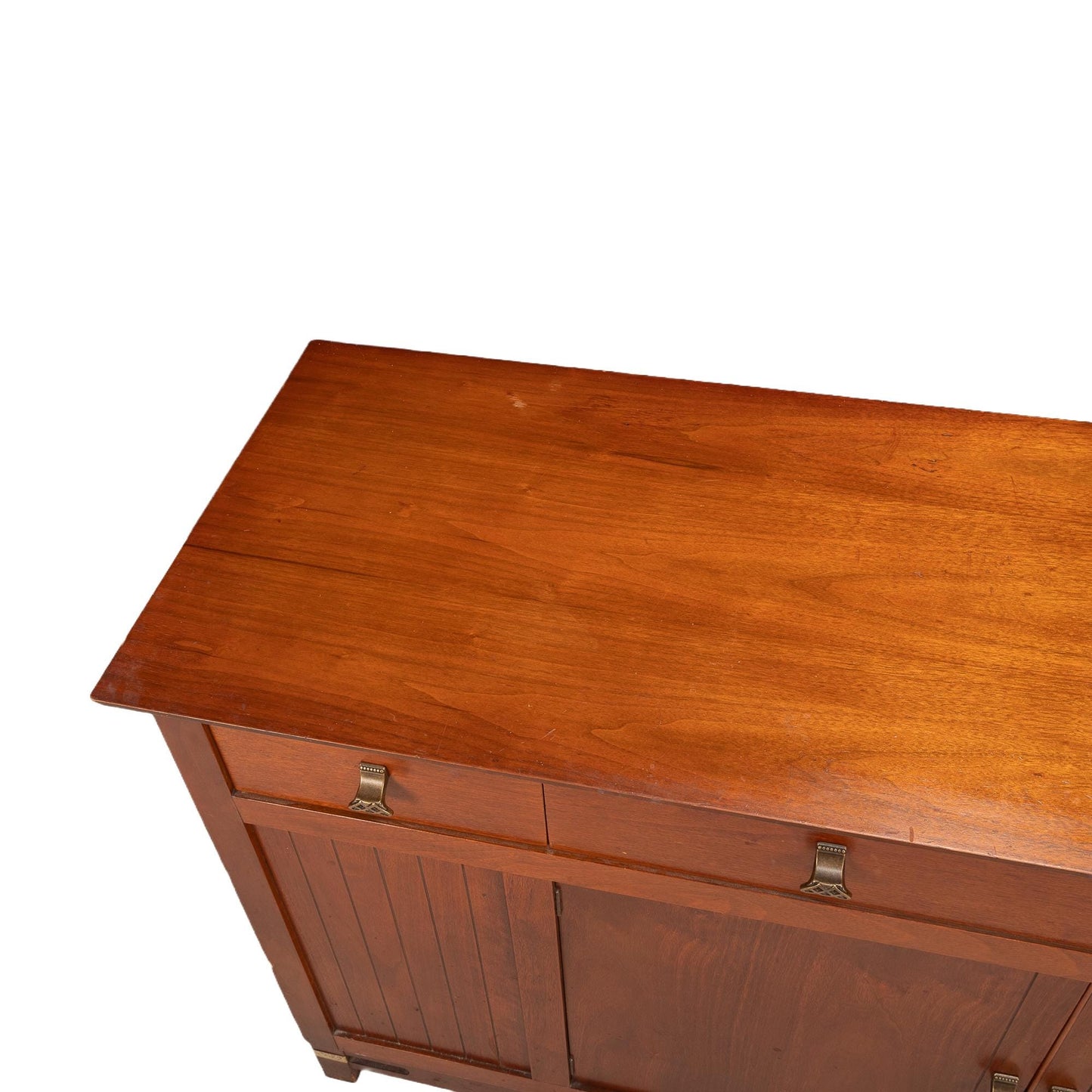 1960s Basic Witz Mid Century Modern Buffet Server Sideboard W/ Brass Handles , Beautiful MCM Credenza Nationwide Shipping Available