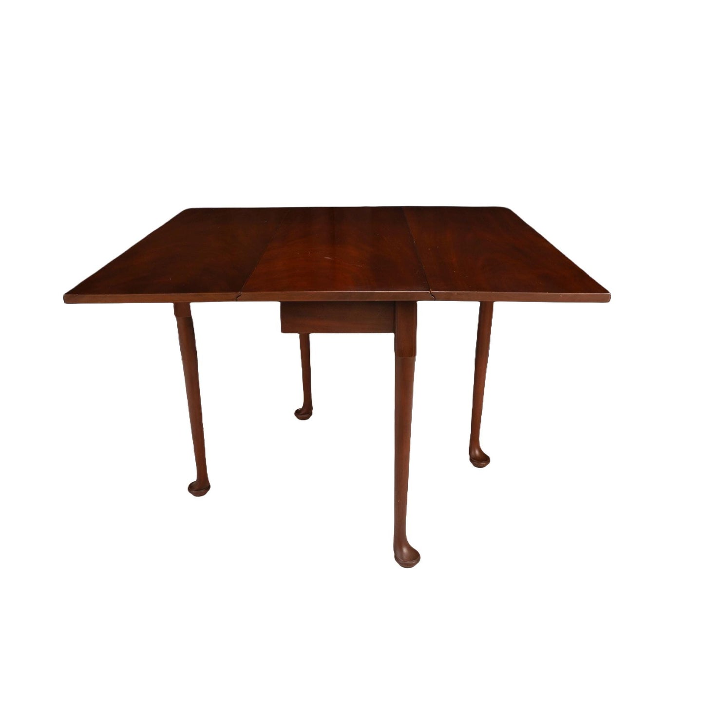 Kittinger Wa-1022 Colonial Williamsburg Mahogany Drop Leaf Table - Queen Anne Style, Compact Spaces, Small Footprint, USA Shipping Available