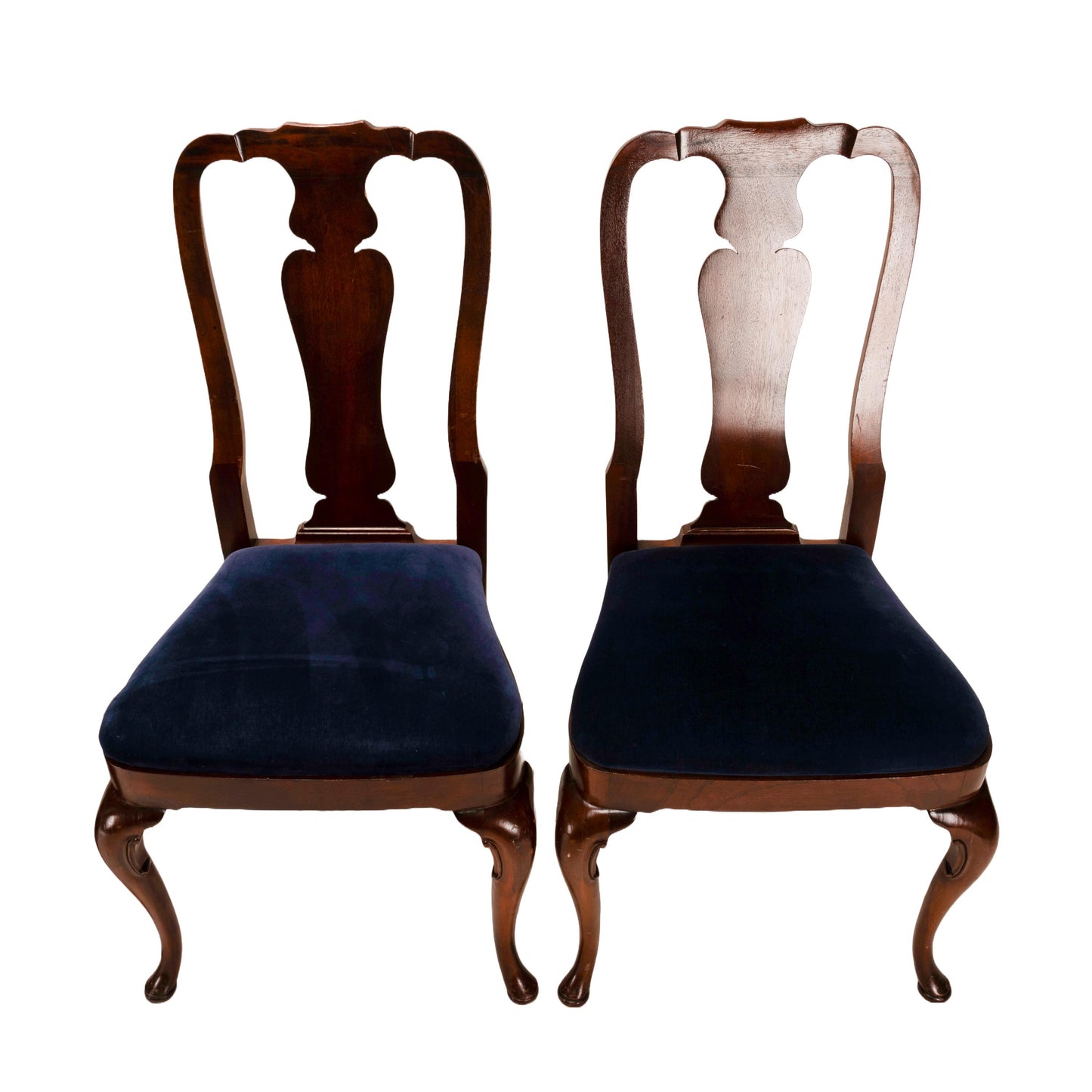 Kindel Furniture Oxford Queen Anne Carved Mahogany Dining Chairs - Set of Four , Elegant Styling, Solid Wood, USA Shipping Available