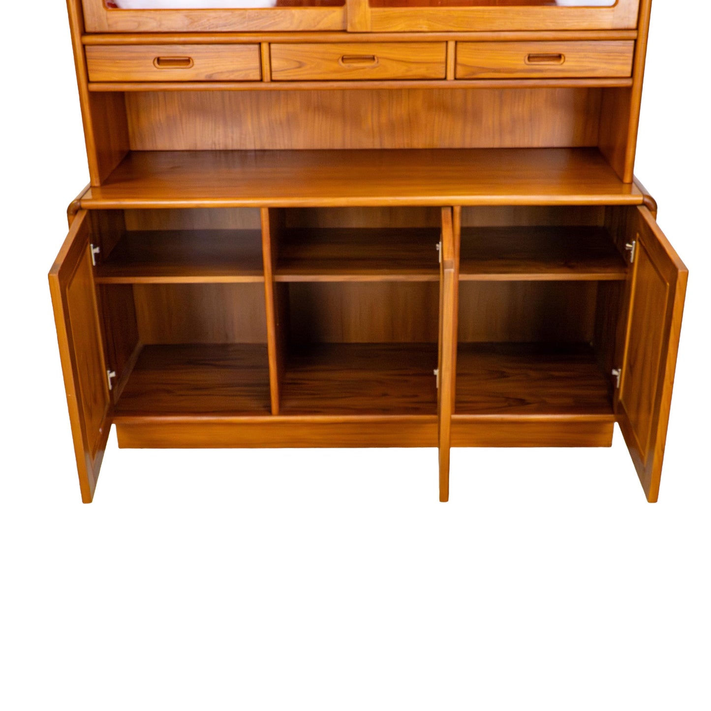 Sun Cabinet Teak Hutch Display Cabinet Credenza Mid Century Modern Lighted