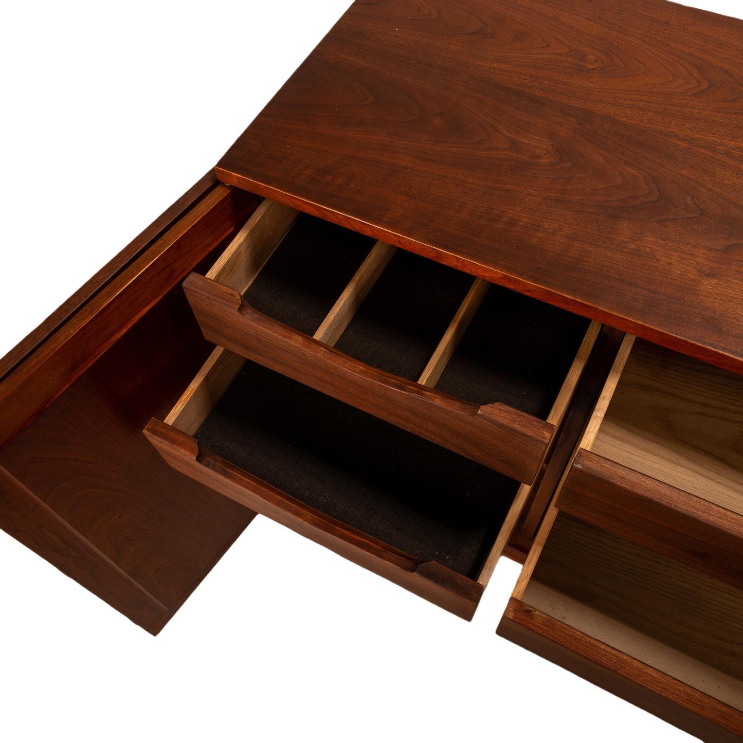 Mid-Century Modern Rosewood Credenza Buffet Sideboard TV Console by Jack Cartwright for Founders , Gorgeous MCM Design , Minimalist