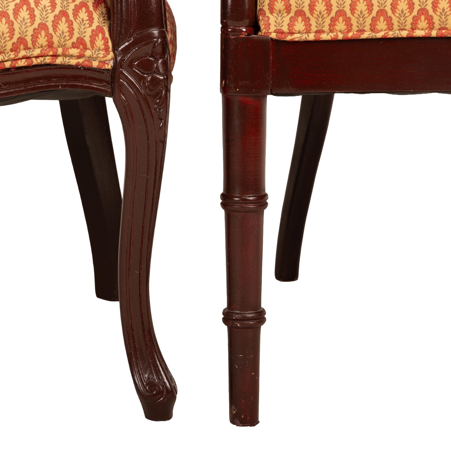 Gorgeous Regency Style Caned Back Tub Lounge Chairs, Recently Reupholstered, Pair of Elegant Accent Chairs, Vintage French Inspired Seating