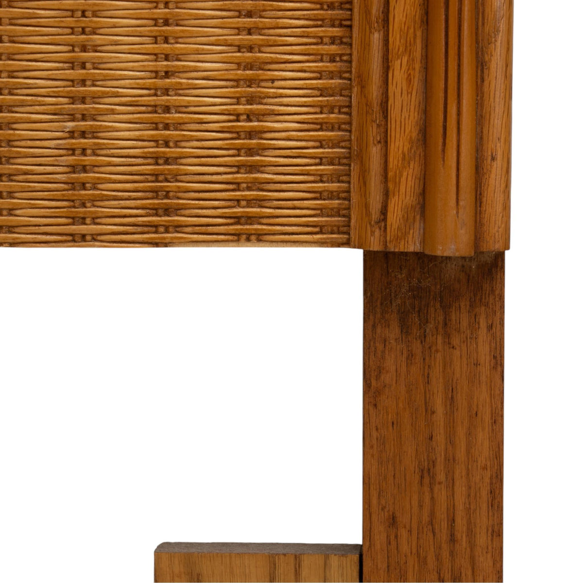 Pair Vintage Twin Rattan Headboards W/ Bamboo Style Wood Trim 40" - Combine for King