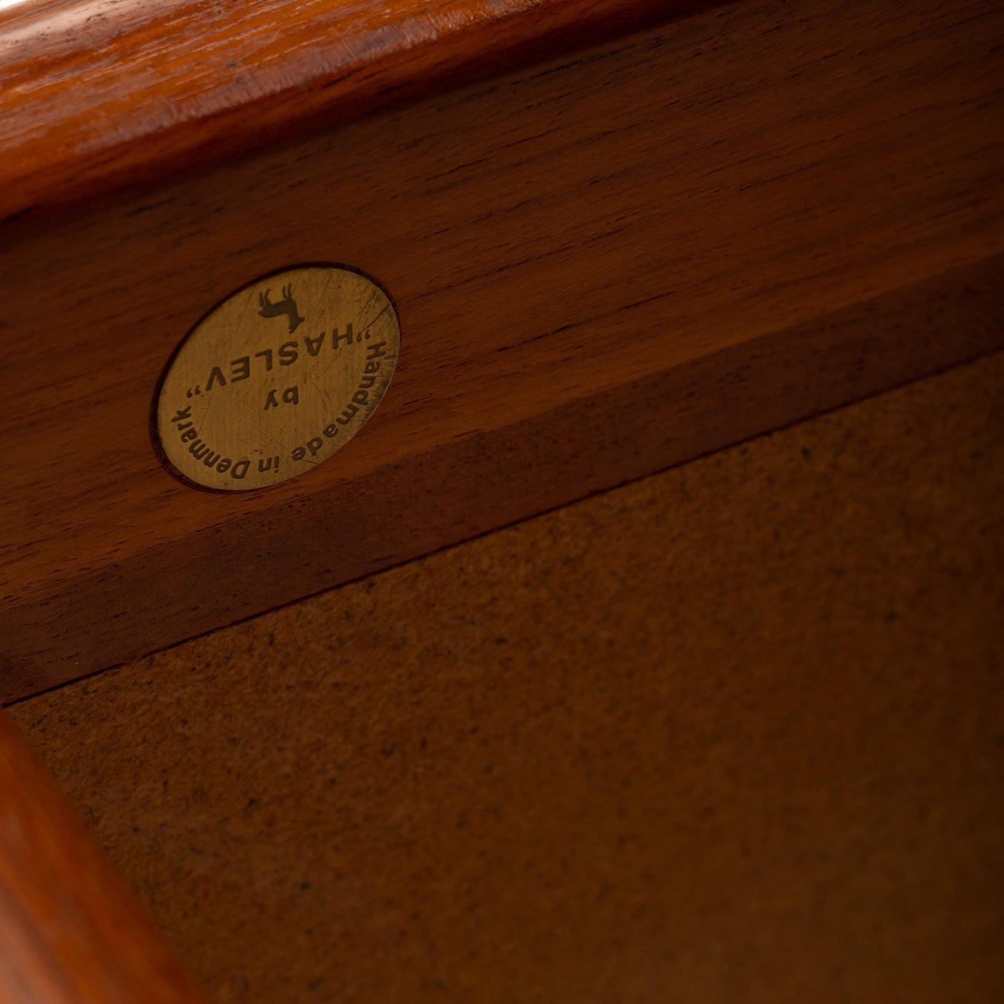 1970s Haslev Teak Console Table With Ceramic Tile Top - Made in Denmark
