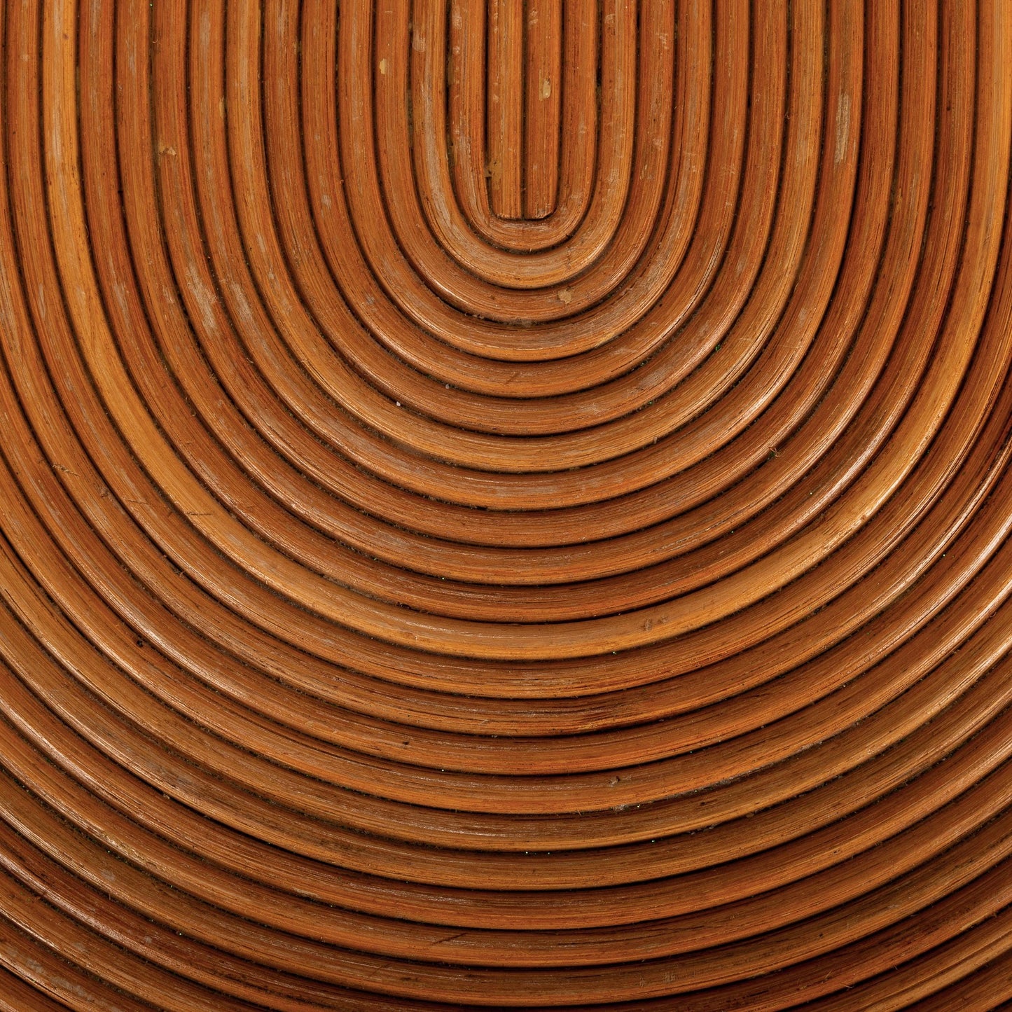 Mid-20th Century Organic Modern Pencil Rattan Split Reed Bambo Console Table, Free Form Unique Flow
