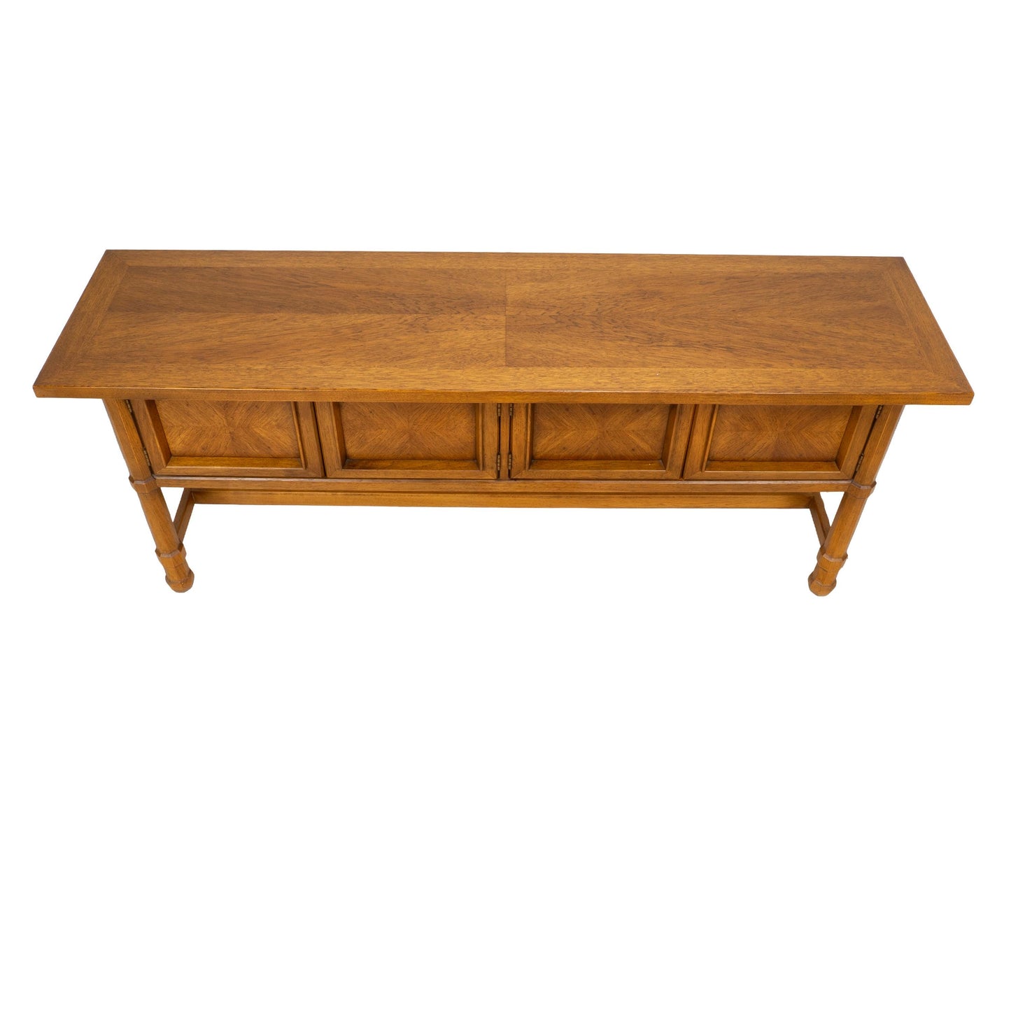Drexel Compatibles Low Walnut Credenza Sideboard Buffet Cabinet Mid Century Modern