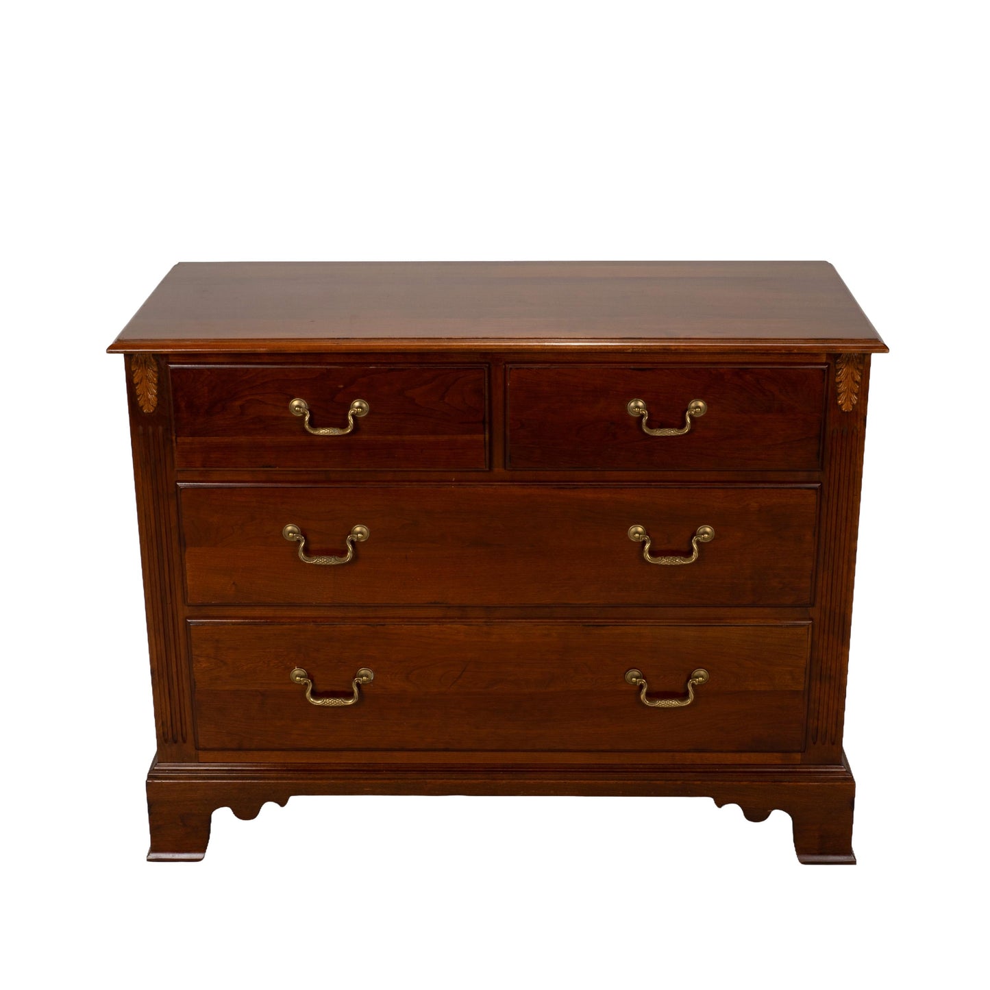 Ethan Allen Regent’s Park Cherry Chest of Drawers Dresser W/ Brass Pulls