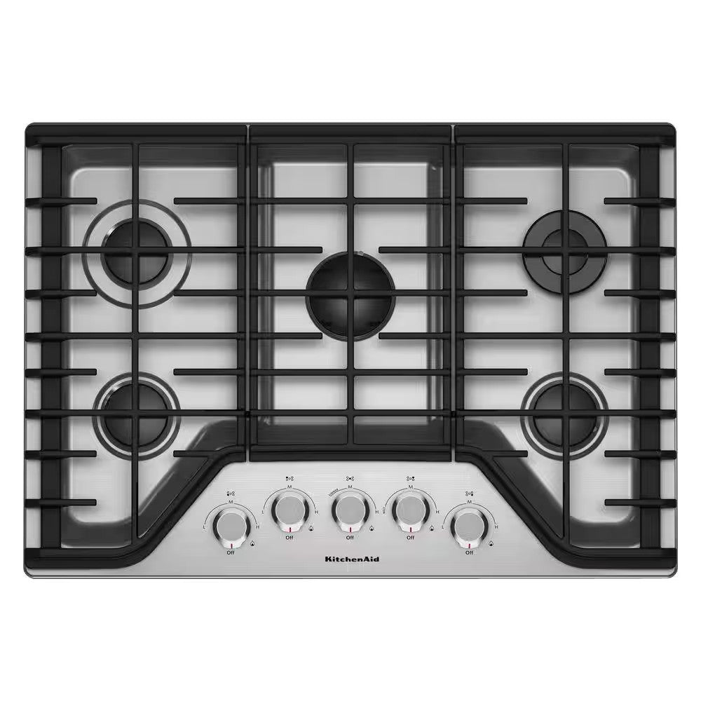 NEW KitchenAid 36" Stainless Steel Gas Cooktop W/ 5 Sealed Burners KCGS356ESS