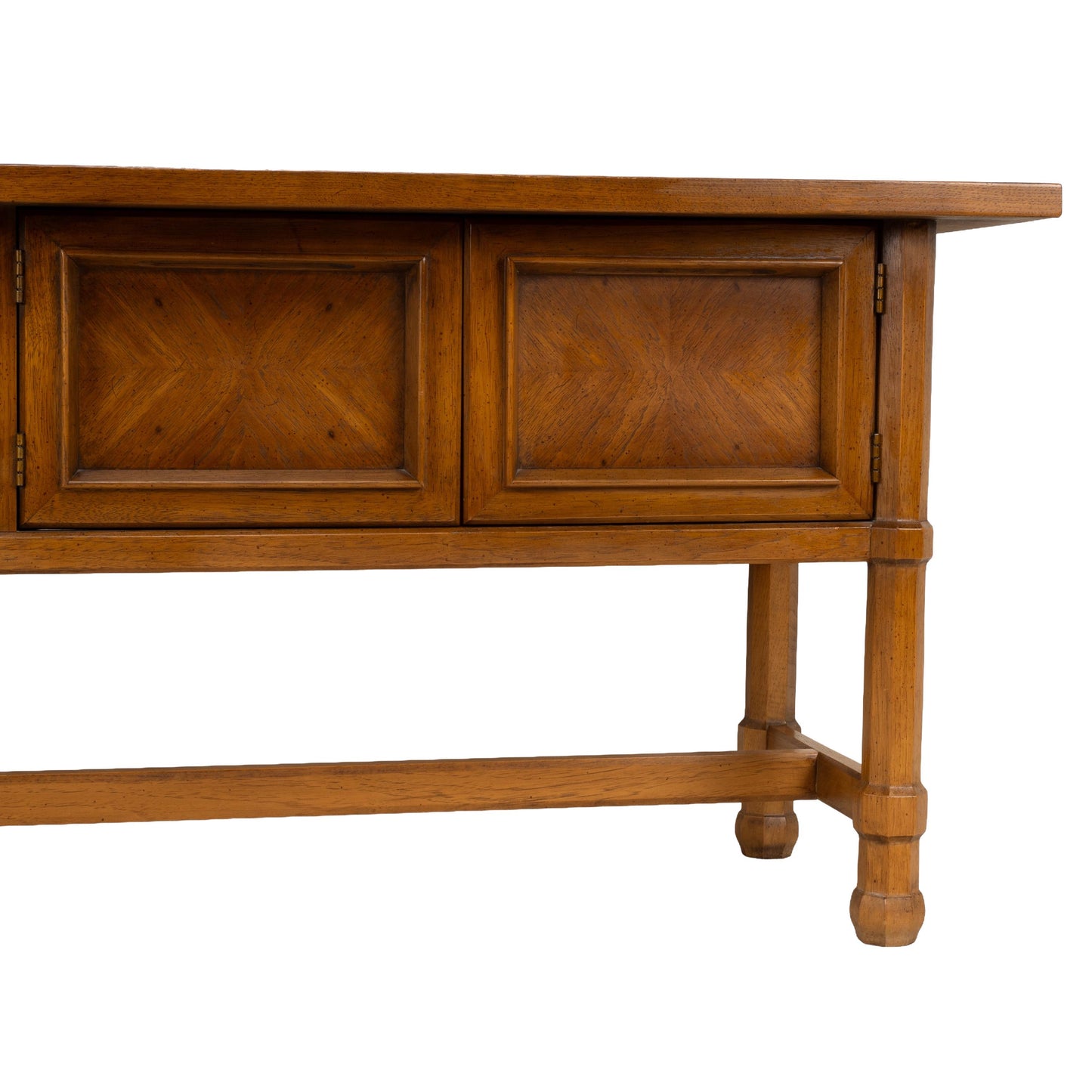 Drexel Compatibles Low Walnut Credenza Sideboard Buffet Cabinet Mid Century Modern