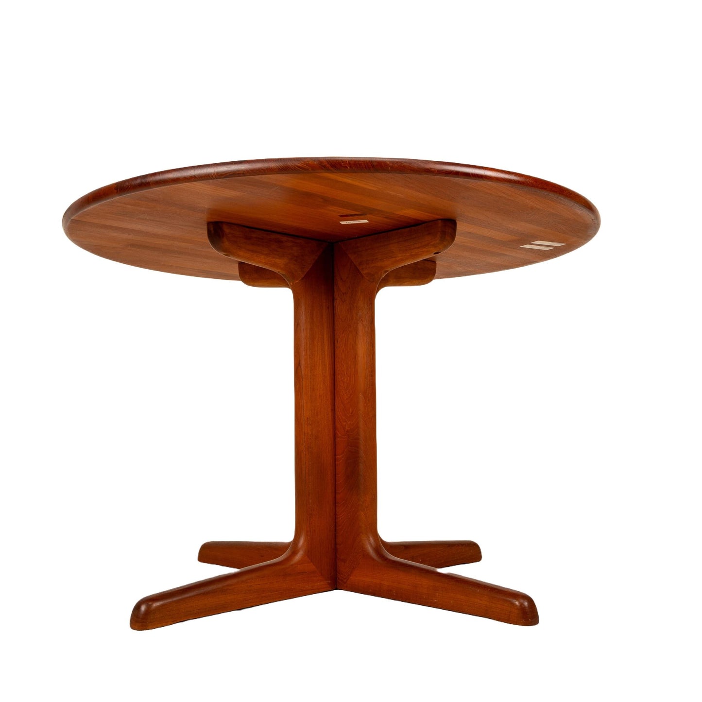 Sun Cabinet Scandinavian Danish Modern Solid Teak Round Dining Table, MCM Mid Century Modern, Clean Line, USA Shipping Available