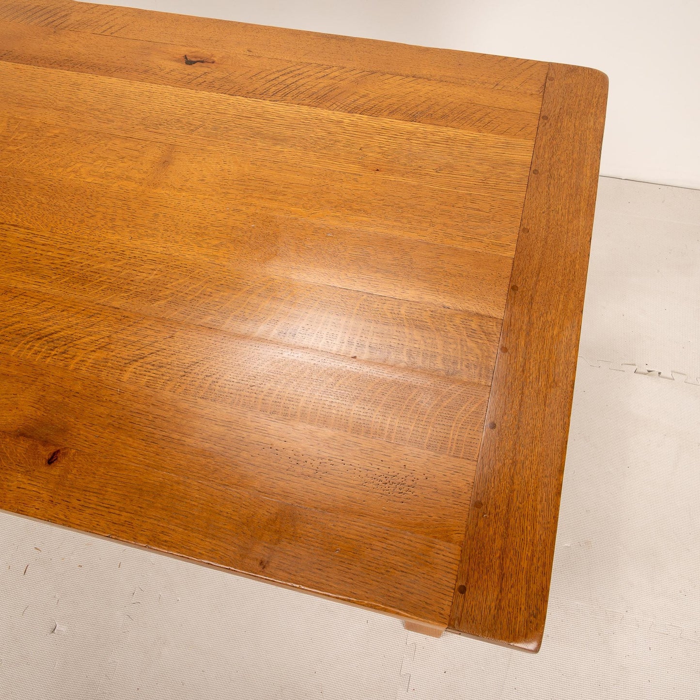 Handmade Arts & Craft Style Farmhouse Dining Table Solid Oak Beautiful Detail Work, Local Amish Craftsmanship 72x36" , Seats 8