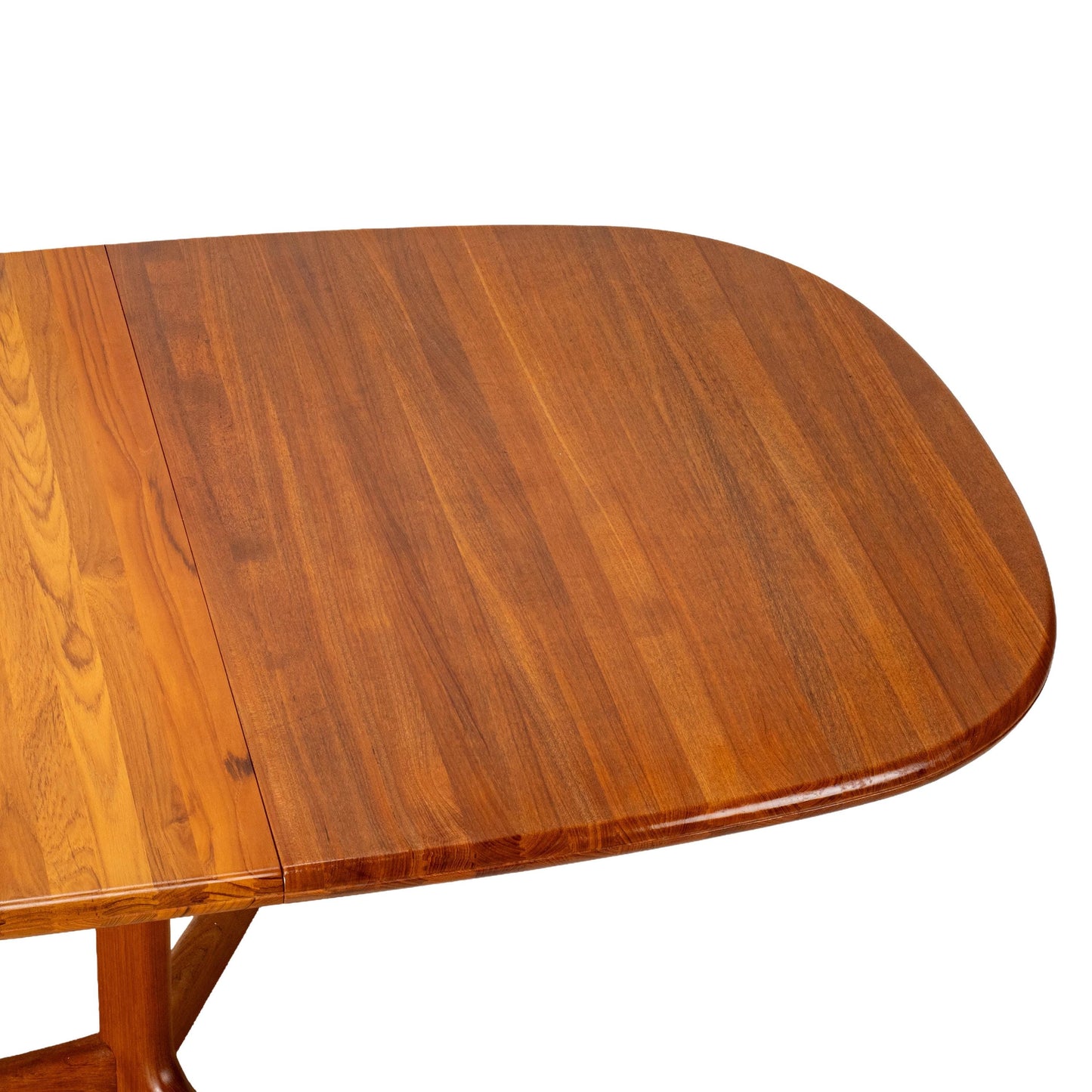 Danish Modern Solid Teak Expandable 102" Dining Table W/ Two Leafs