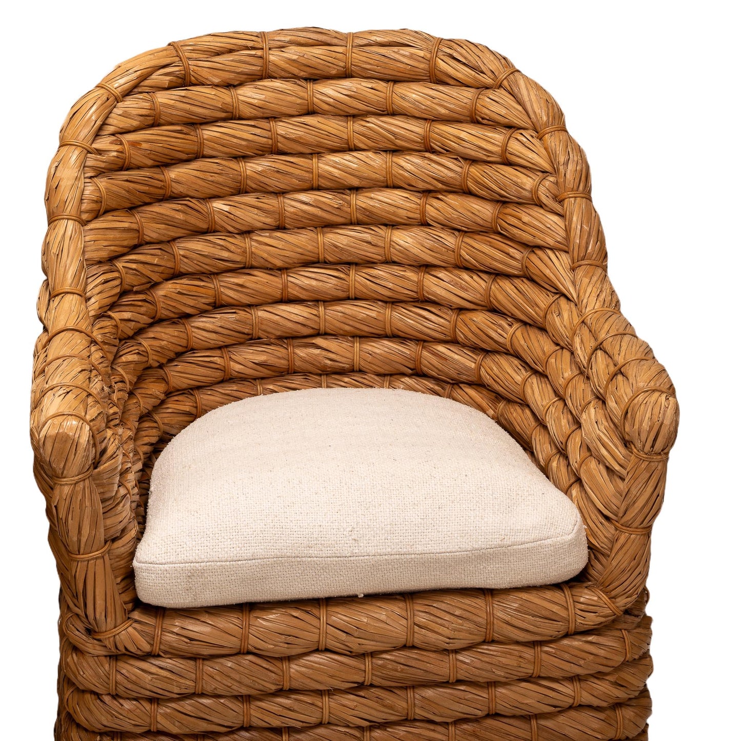 Ralph Lauren Joshua Tree Woven Lampakanay Barrel Back Chairs - A Pair , Boho Chic Unique Statement Pieces, RL Tropical US Shipping Available