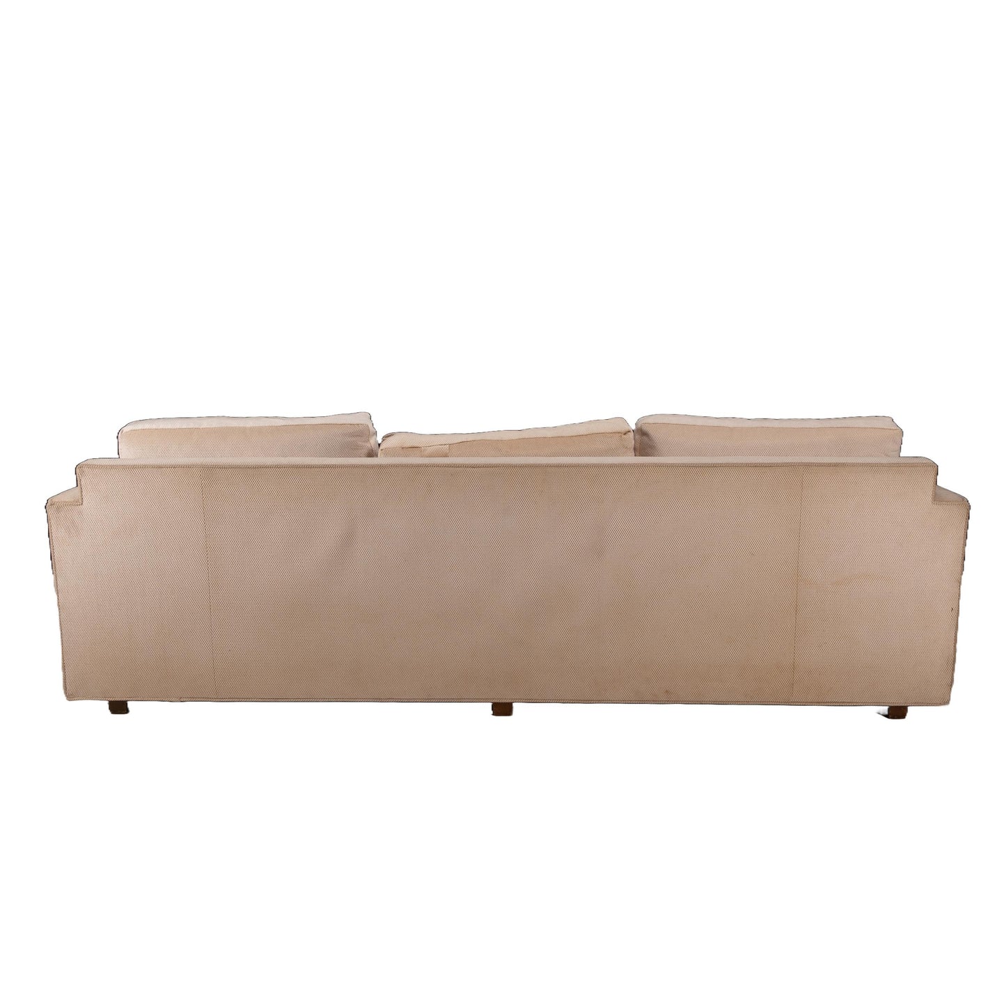 Vintage 1970s Long Parson Sofa by Baker – Duck Feather Down Cushions, Upholstered Couch for Reupholstery, MCM Designer Seating