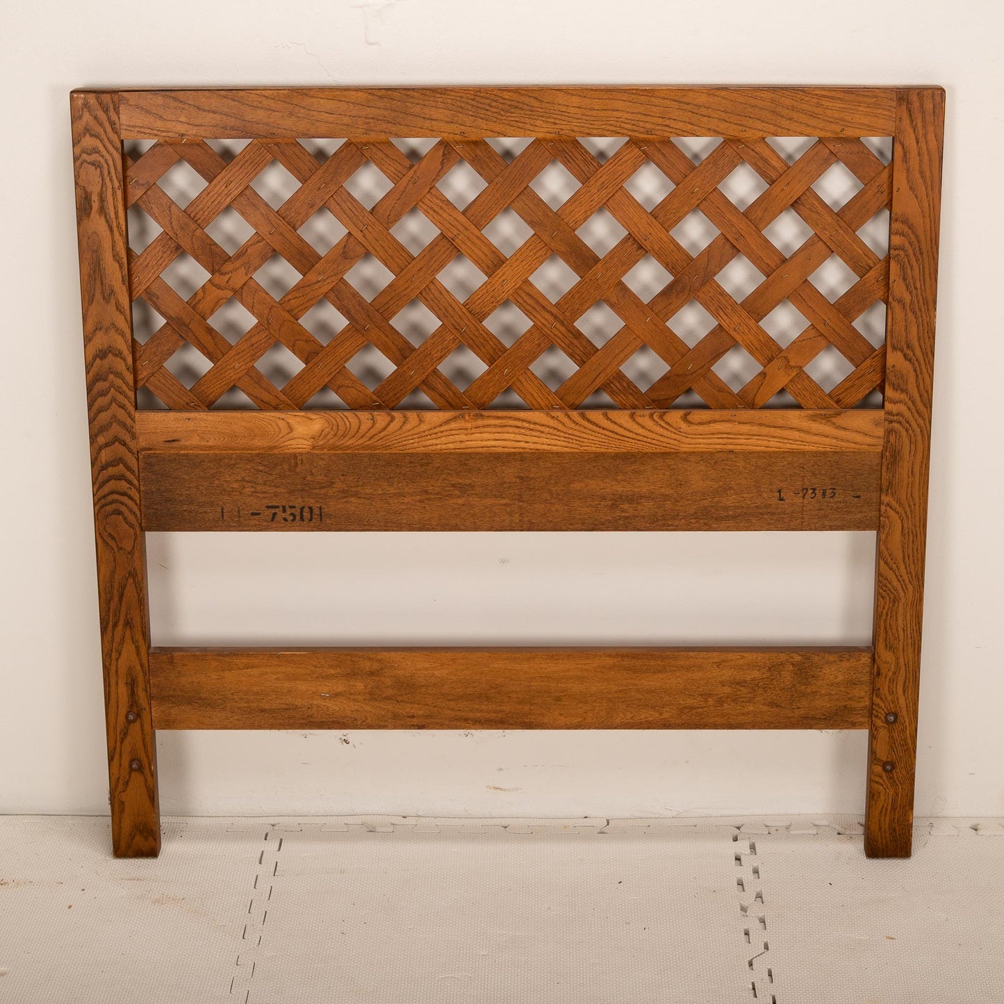 1970s Henredon Artefacts Lattice Mid Century Modern Wood Headboard- Twin - MCM Vintage Retro - Unique Design - Fast USA Shipping Available