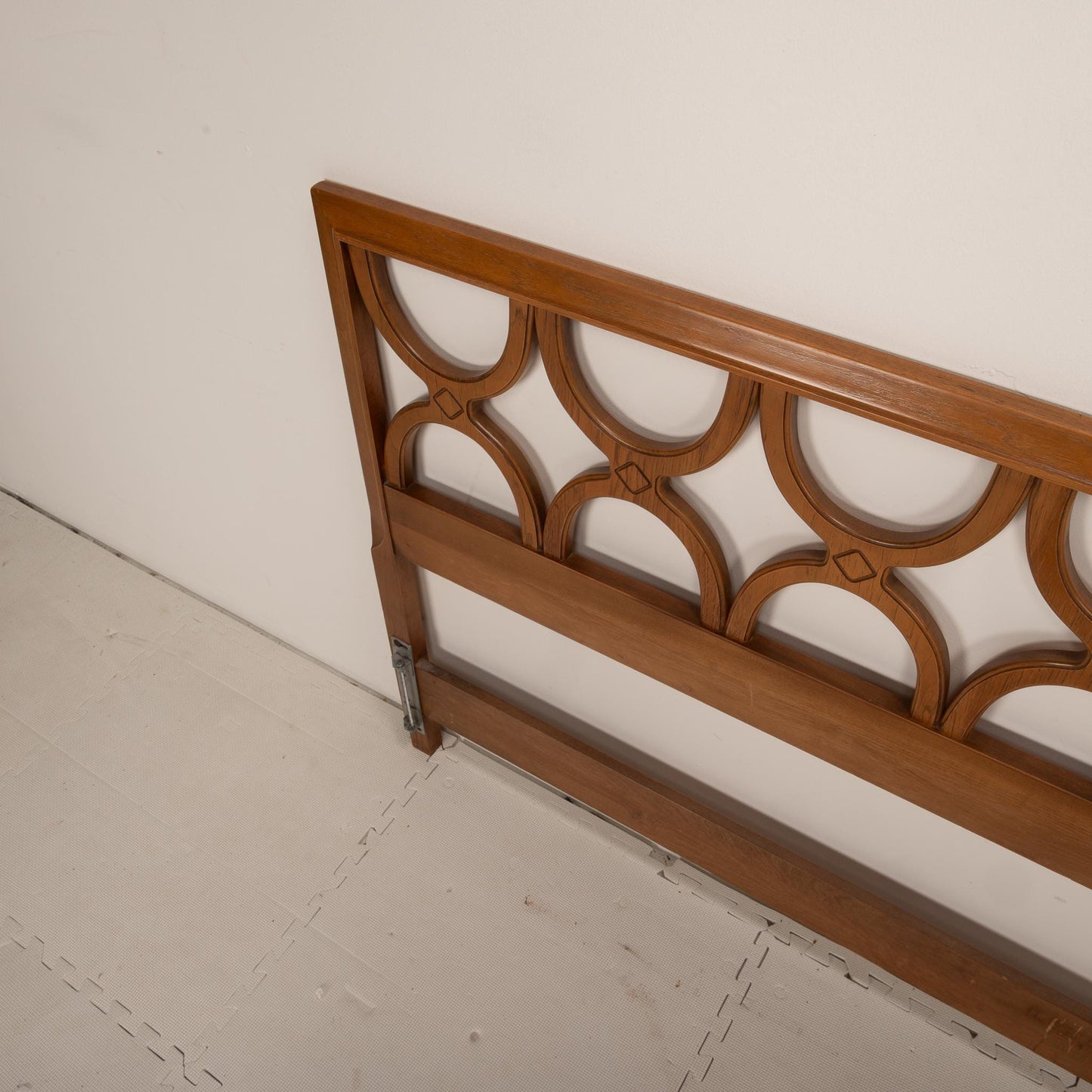1960s Mid Century Modern Drexel King Headboard - Walnut Finish - Neoclassical - MCM Clean Lines - Vintage Piece - USA Shipping Available