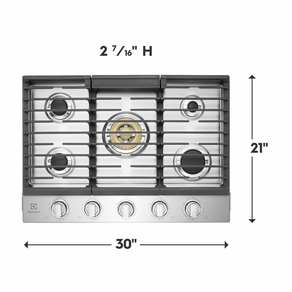 NEW Electrolux ECCG3068A 30" 5 Burner Gas Cooktop - Stainless Steel $1400 MSRP
