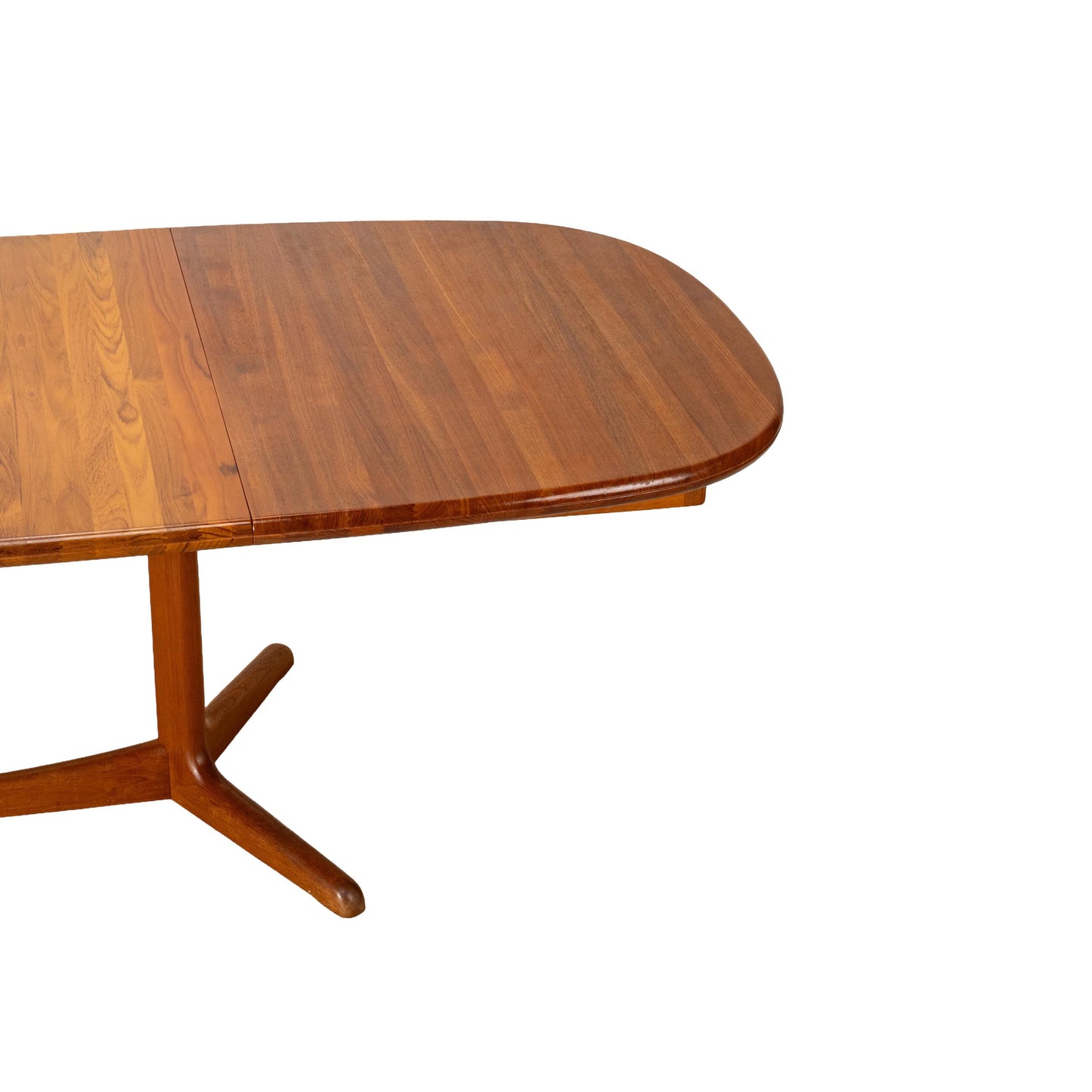 Danish Modern Solid Teak Expandable 102" Dining Table W/ Two Leafs