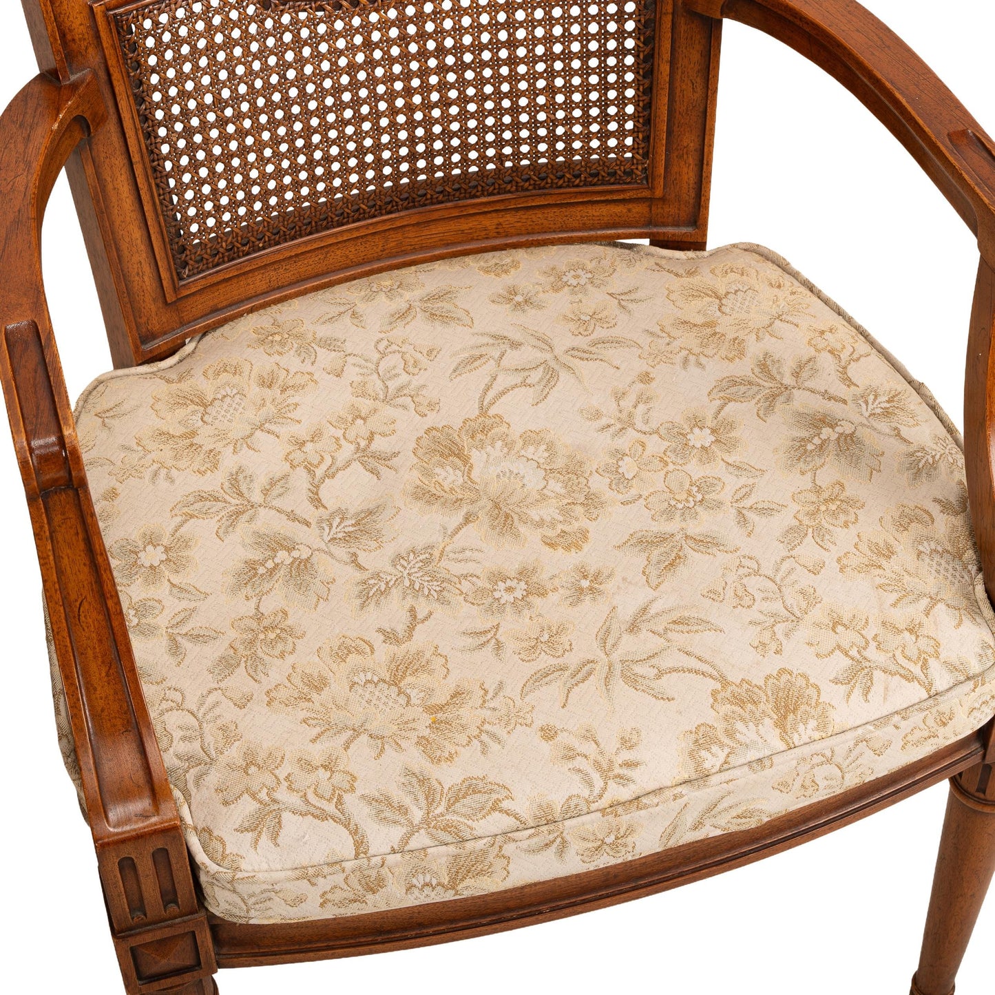 French Regency Louis XVI Caned Back Carved Side Chairs – Pair, Antique Neoclassical Dining Chairs, Elegant Vintage Seating
